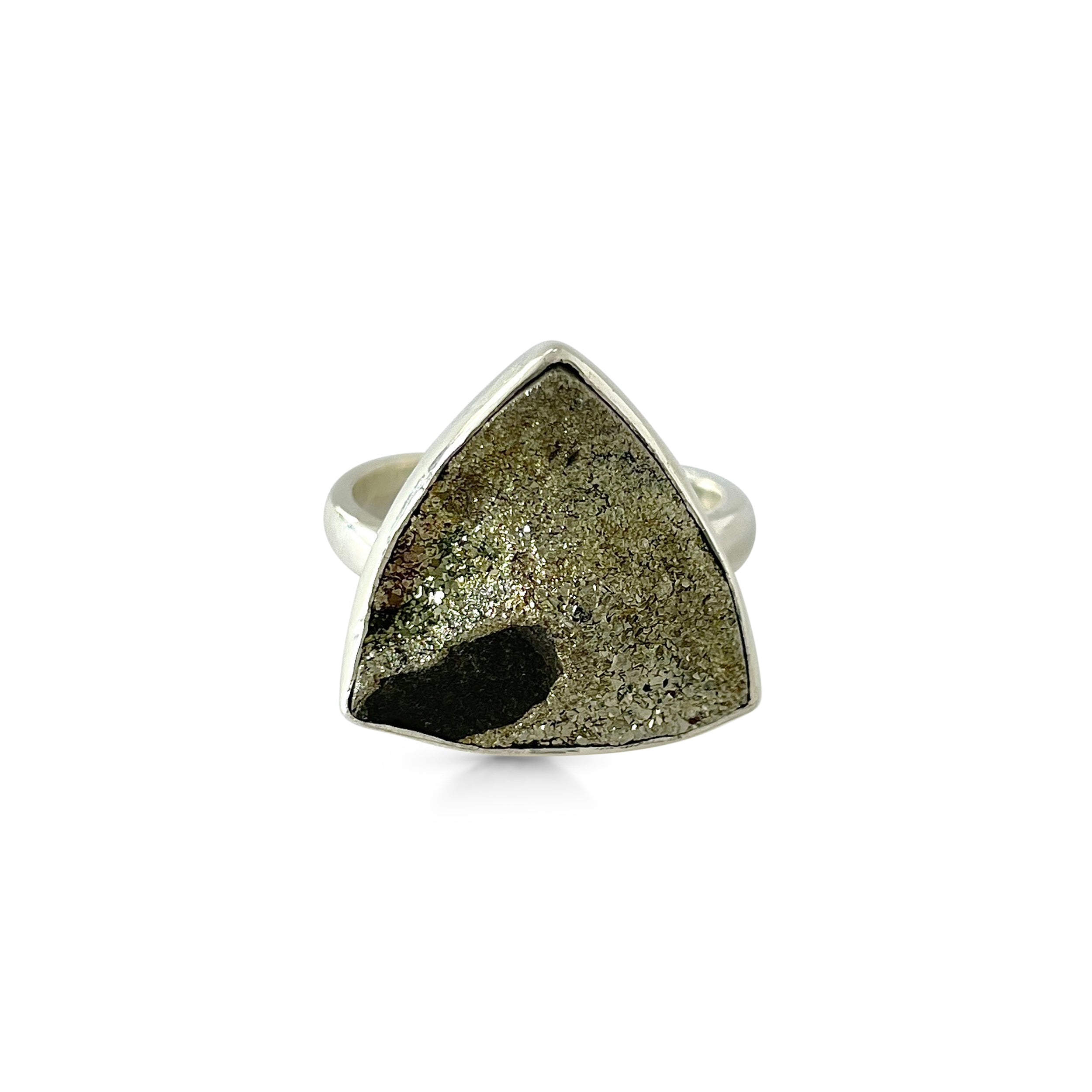 Spectropyrite Druzy Ring-(SPD-2-61)