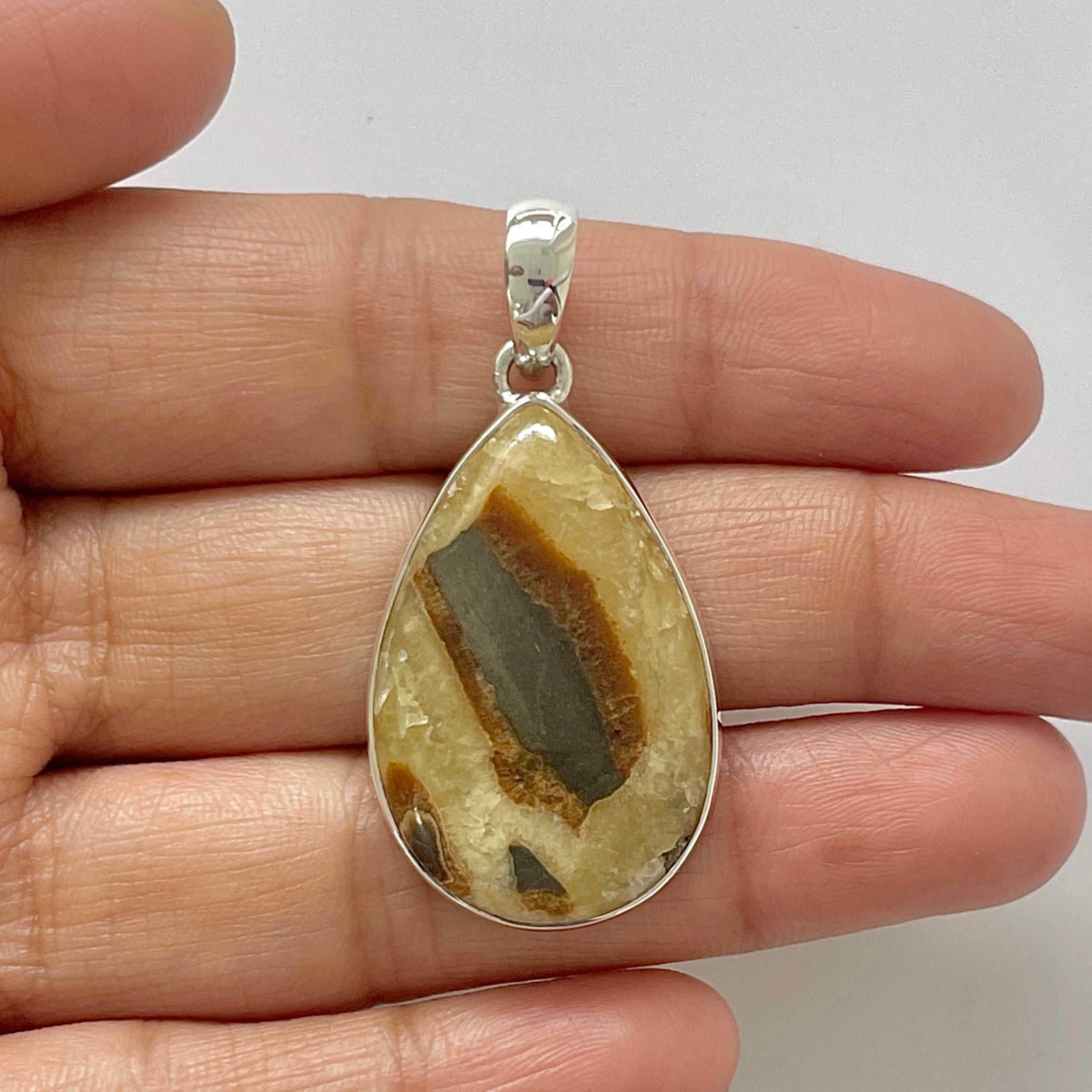 Septarian Rhyolite Pendant-(SPR-1-1)