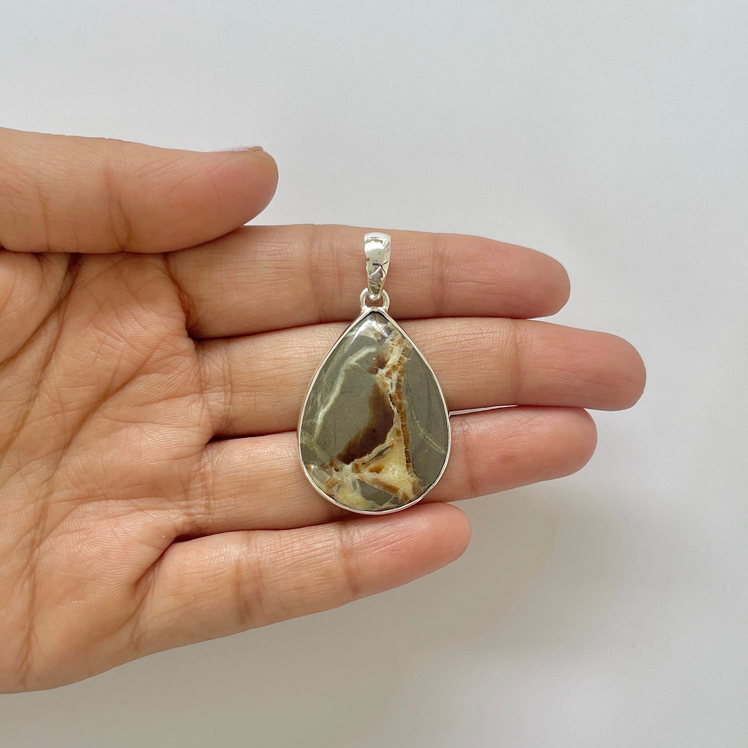 Septarian Rhyolite Pendant-(SPR-1-11)