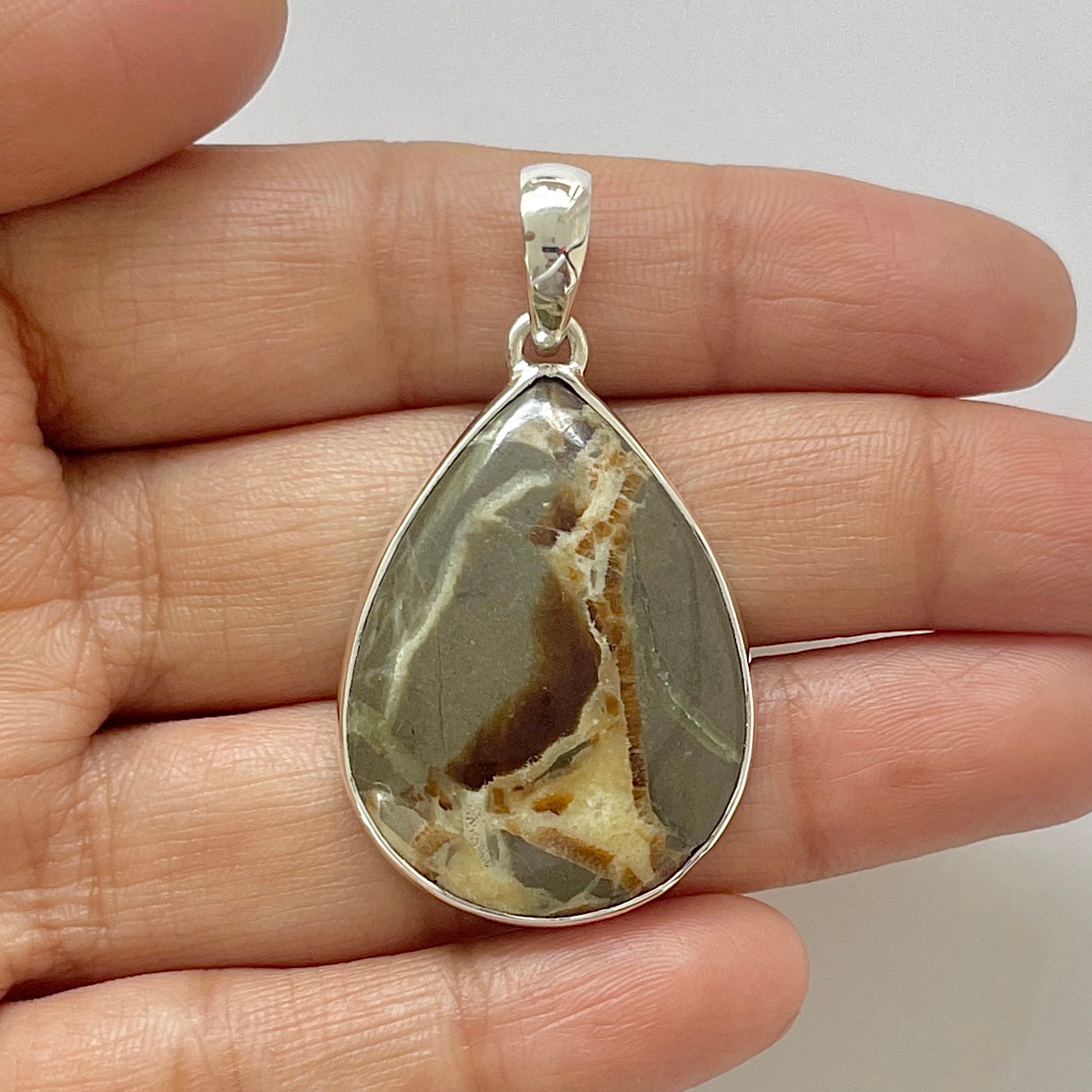 Septarian Rhyolite Pendant-(SPR-1-11)