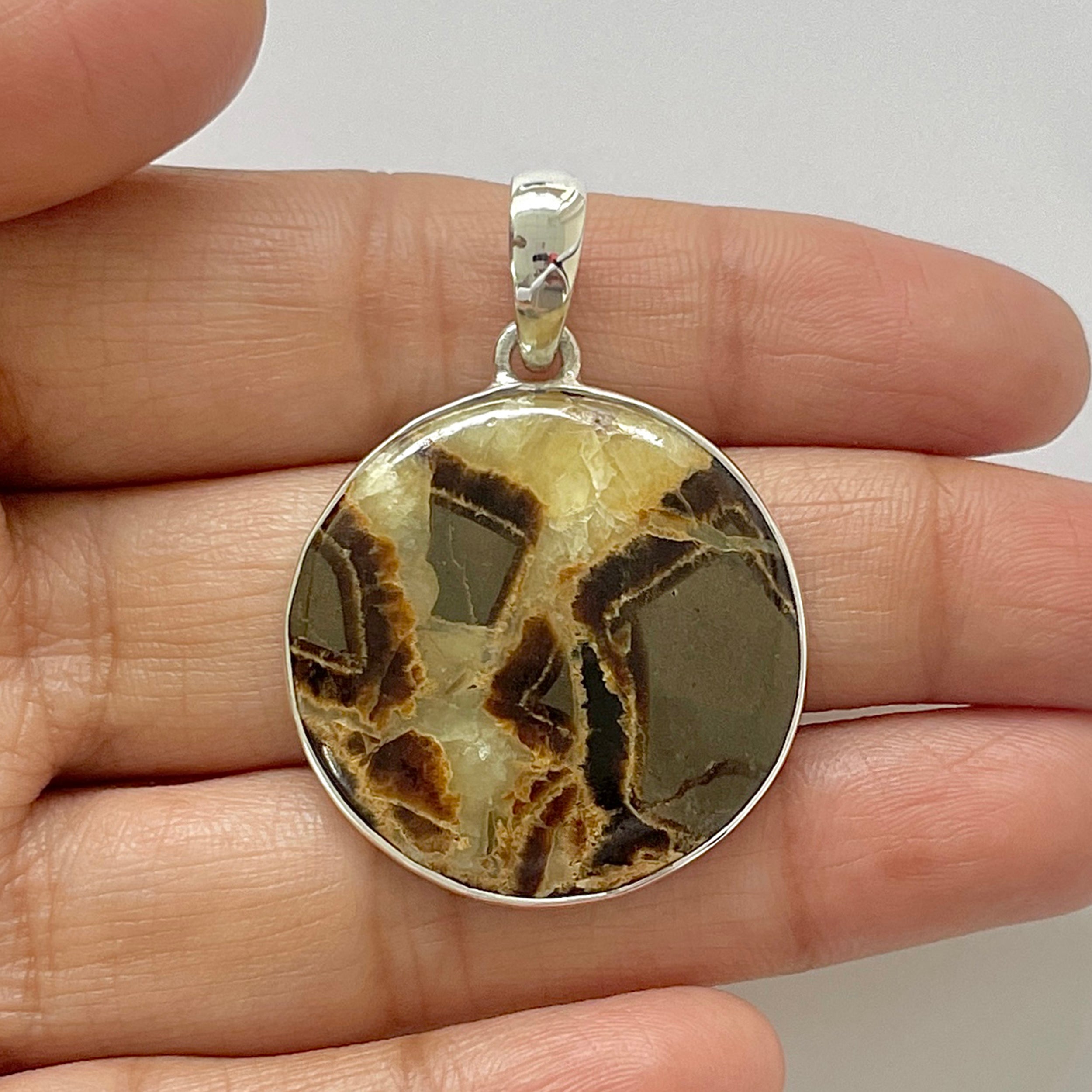 Septarian Rhyolite Pendant-(SPR-1-17)