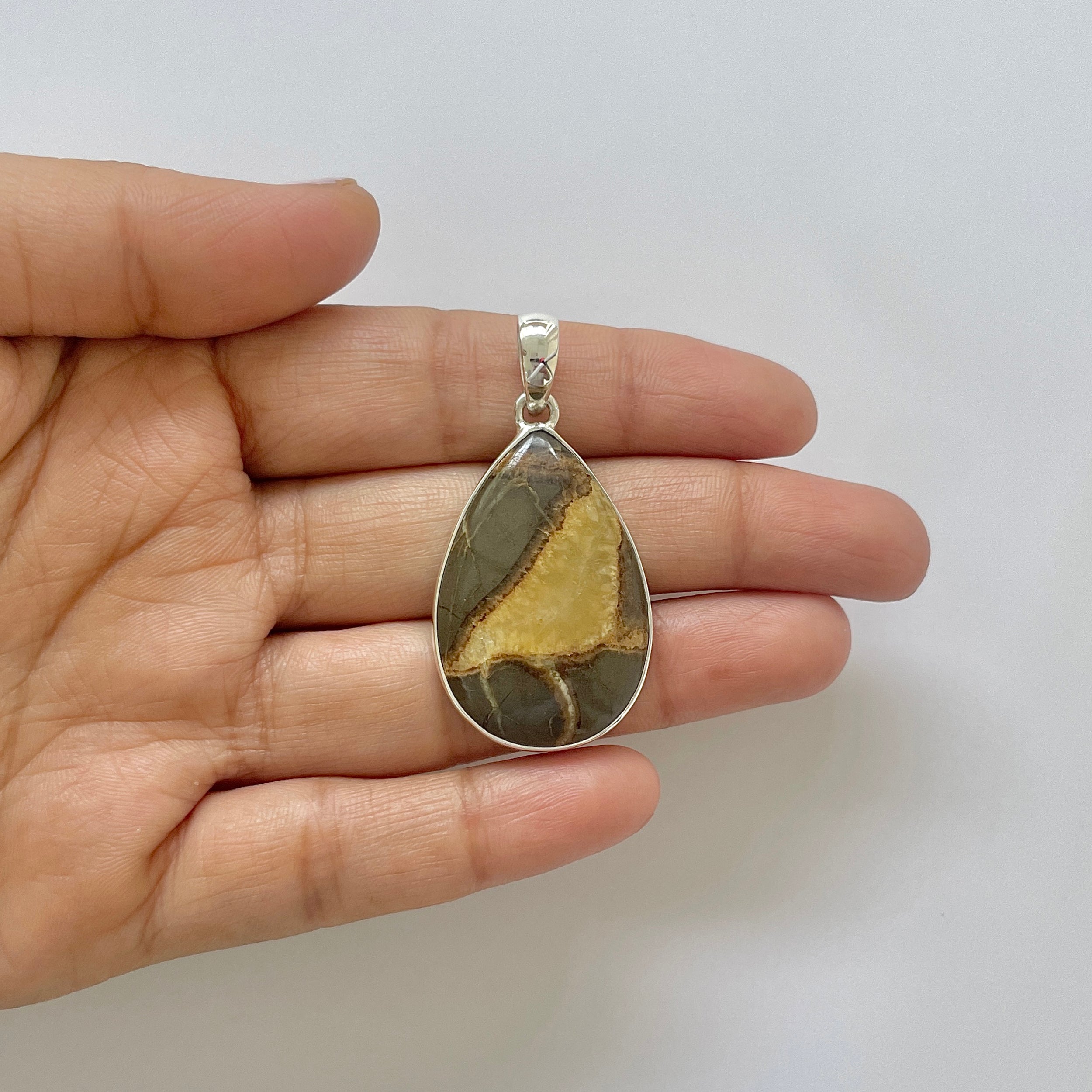 Septarian Rhyolite Pendant-(SPR-1-18)
