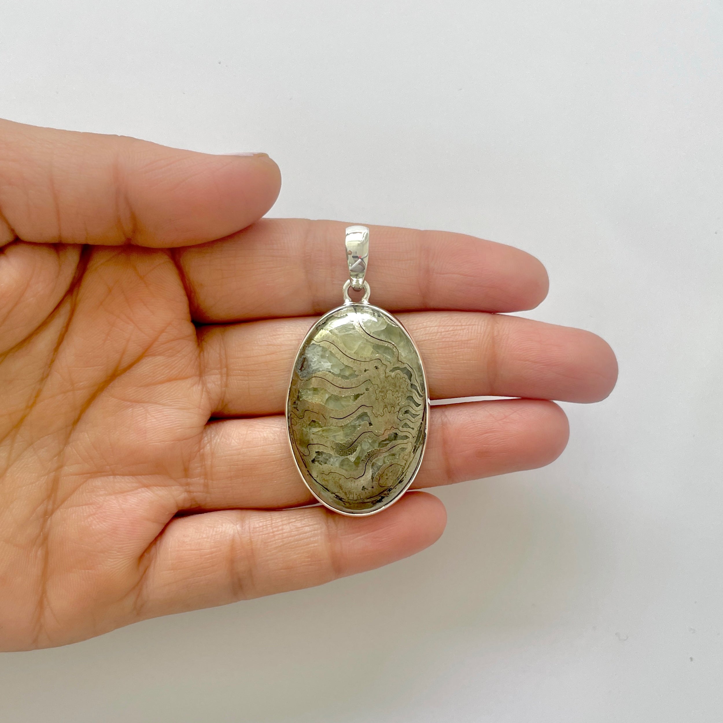 Septarian Rhyolite Pendant-(SPR-1-38)