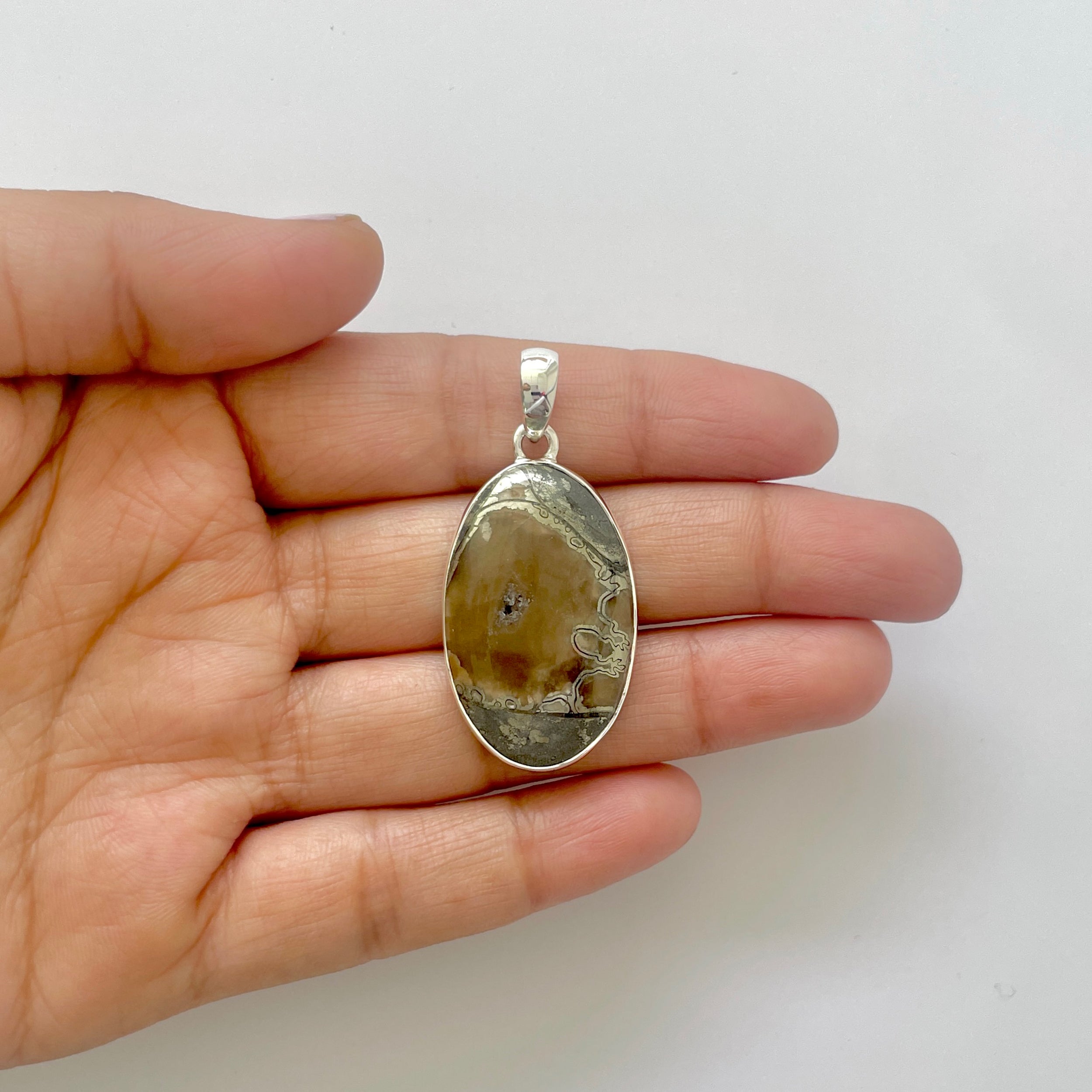 Septarian Rhyolite Pendant-(SPR-1-45)