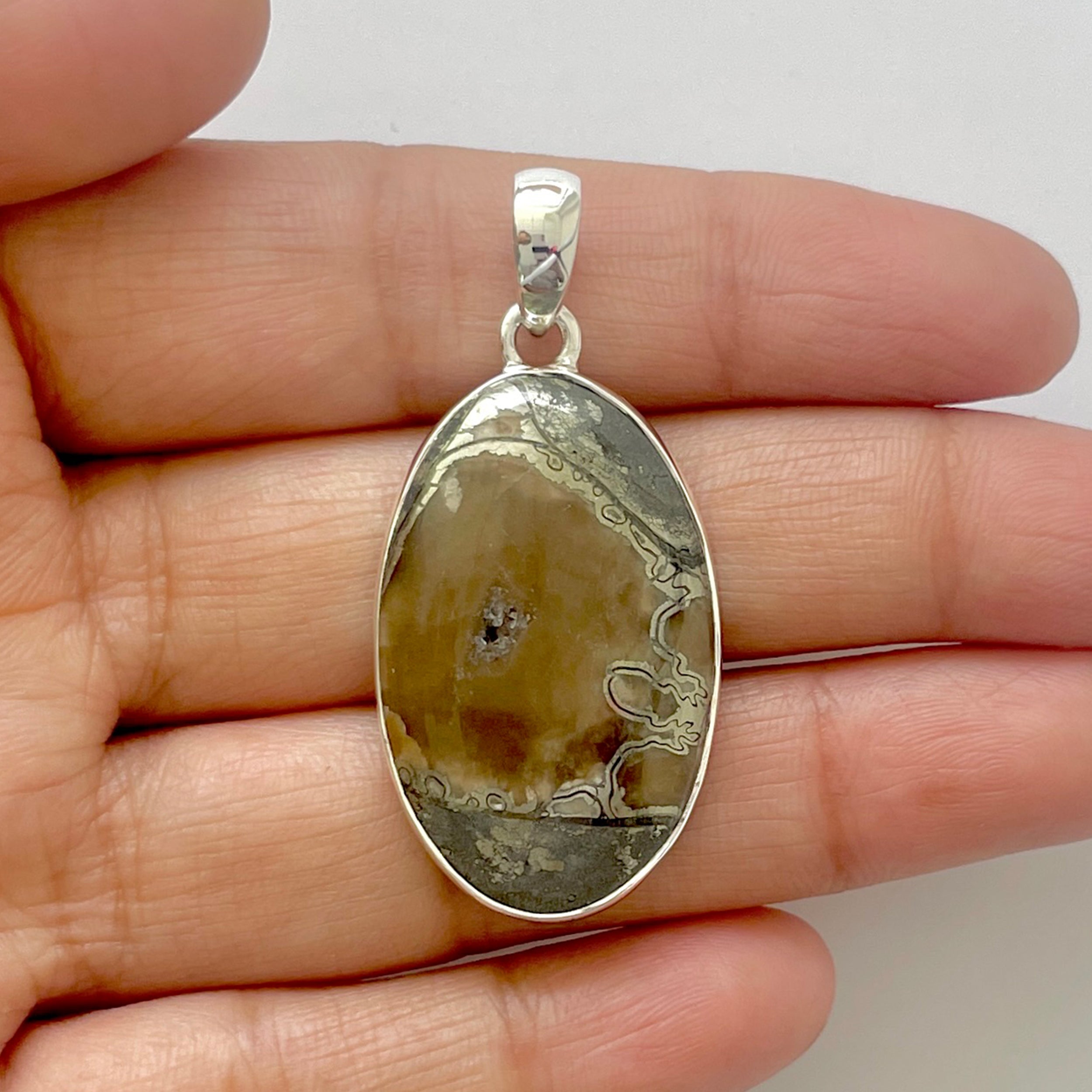 Septarian Rhyolite Pendant-(SPR-1-45)