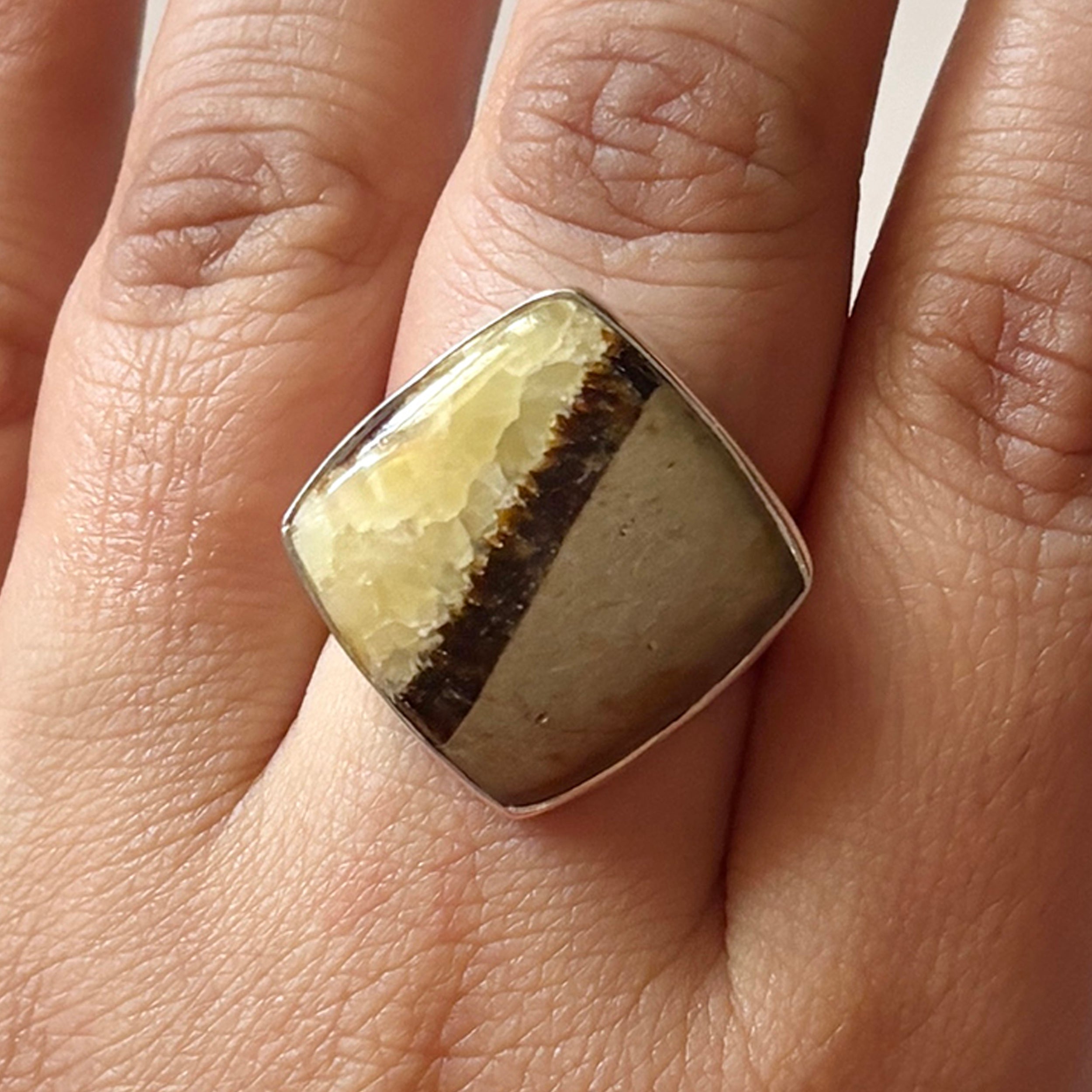 Septarian Rhyolite Ring-(SPR-2-10)