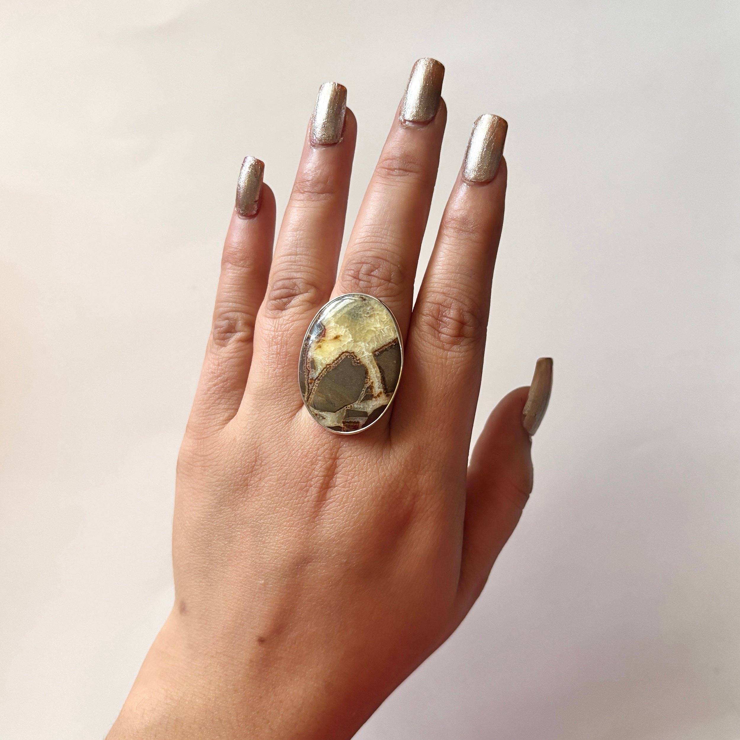 Septarian Rhyolite Ring-(SPR-2-11)