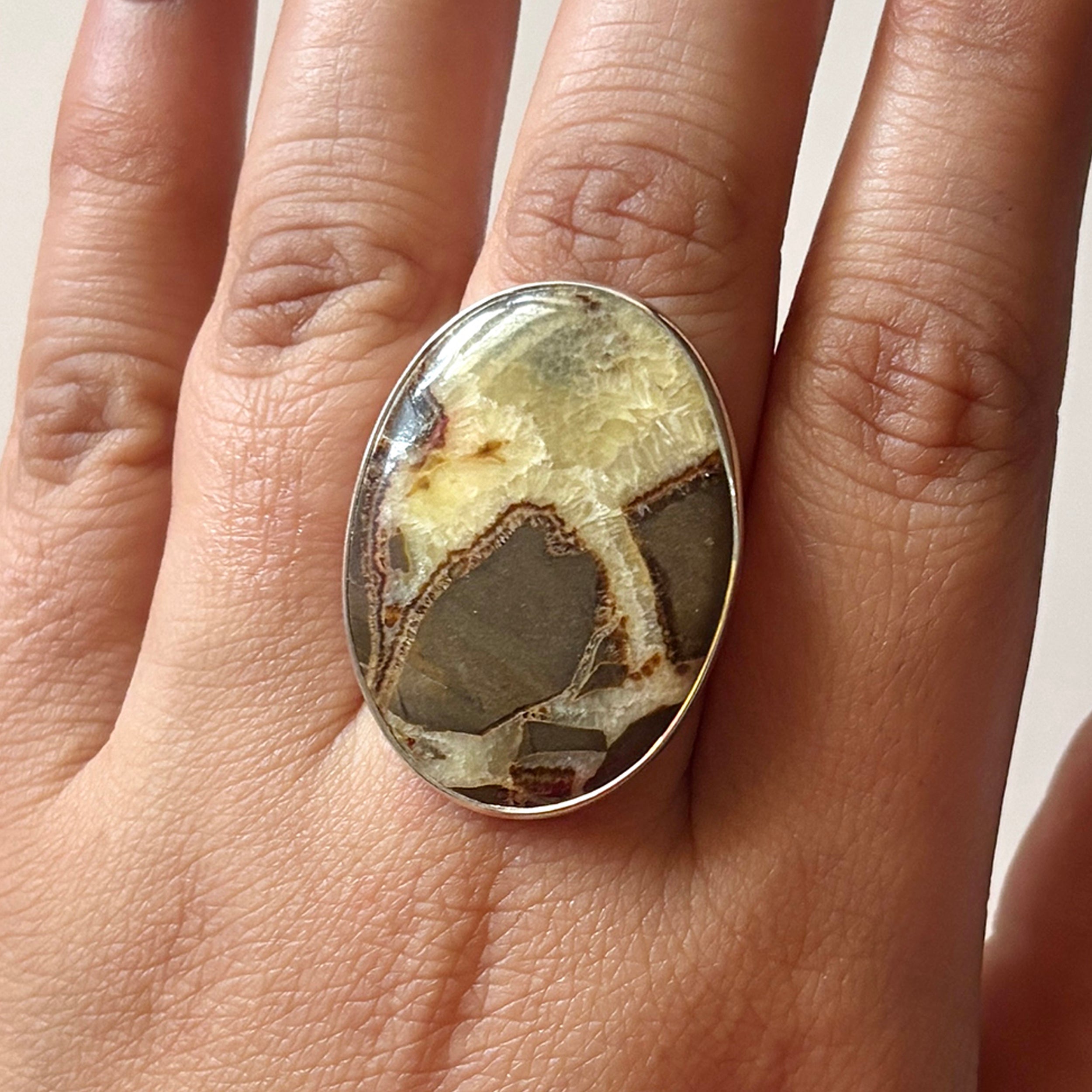 Septarian Rhyolite Ring-(SPR-2-11)