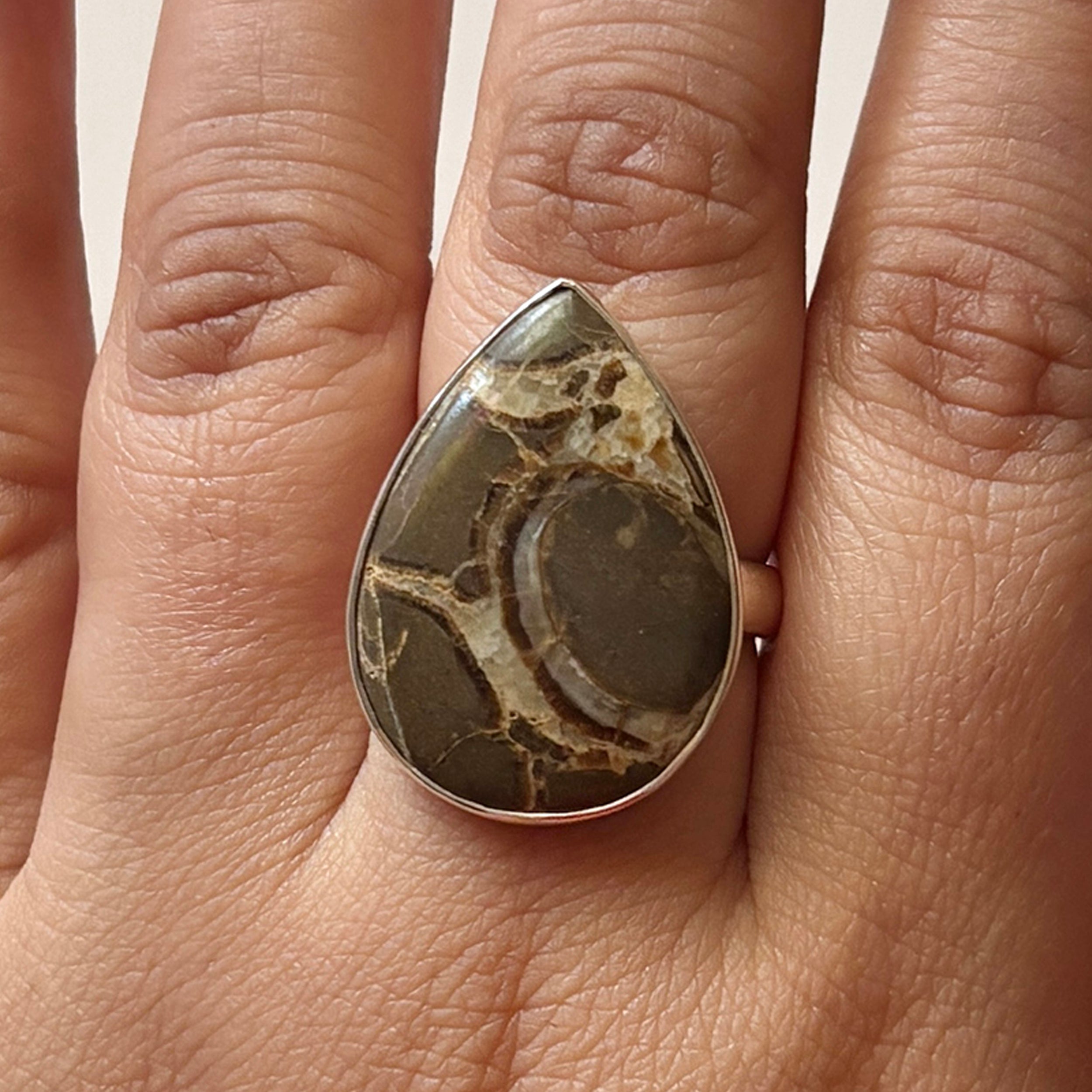 Septarian Rhyolite Ring-(SPR-2-16)