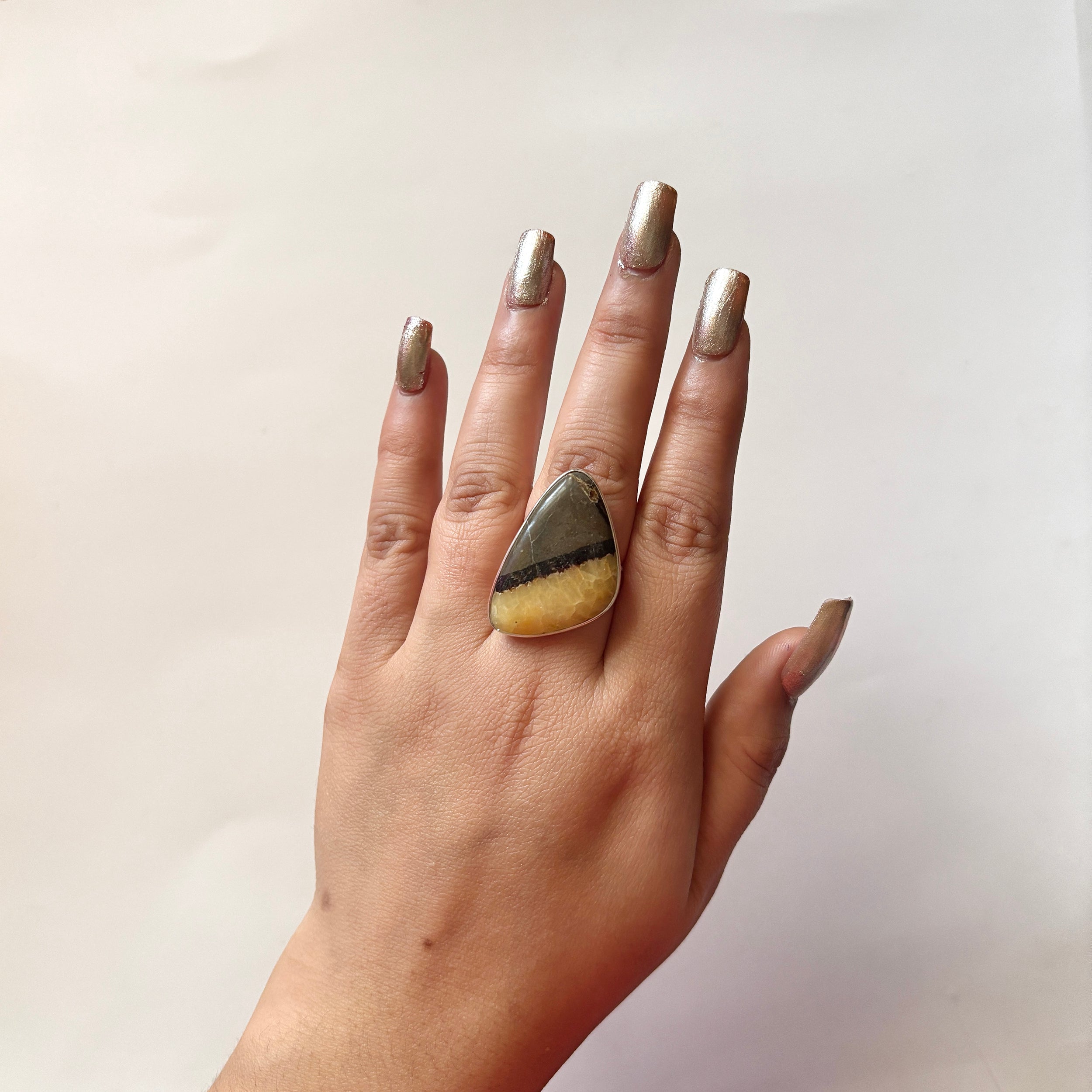Septarian Rhyolite Ring-(SPR-2-17)