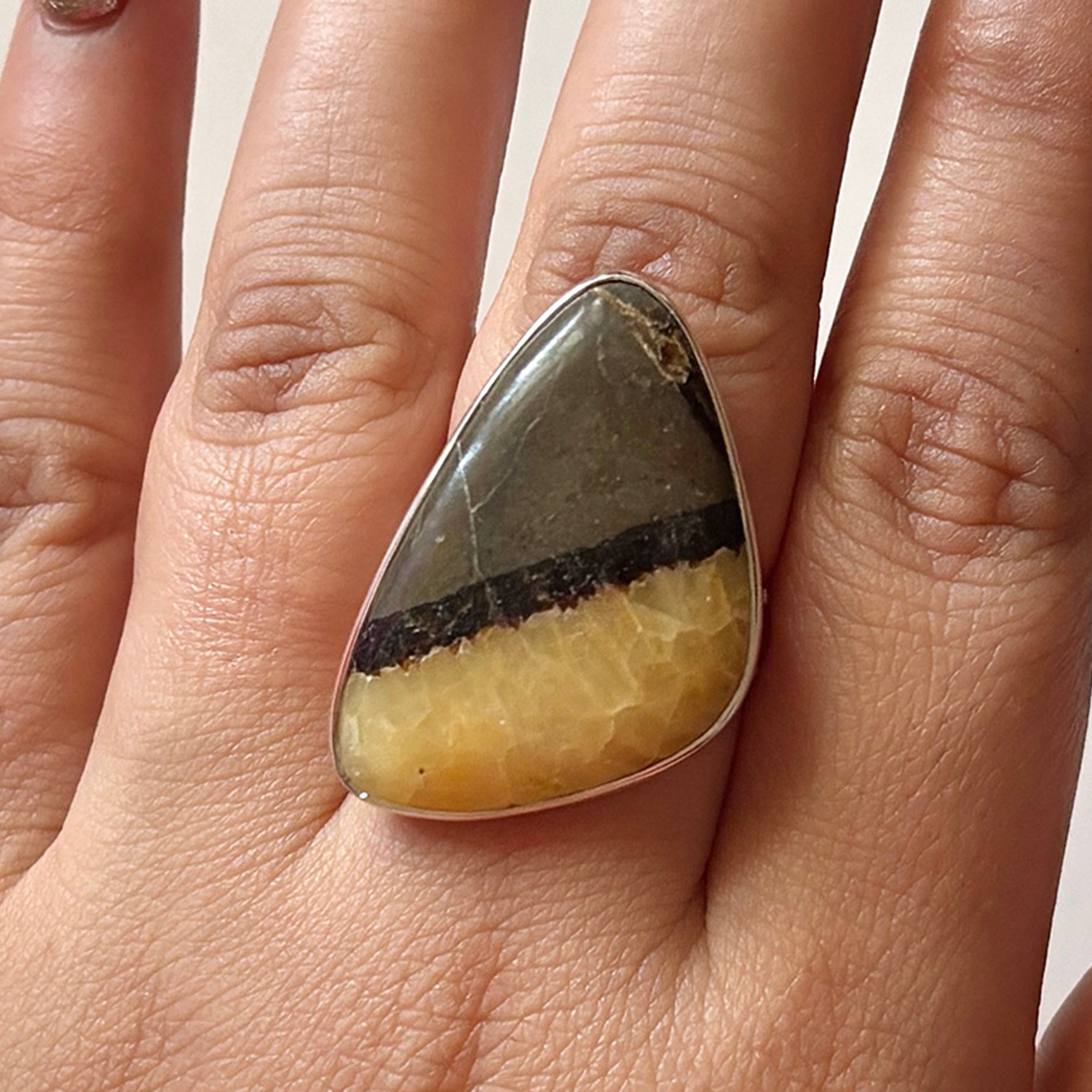 Septarian Rhyolite Ring-(SPR-2-17)