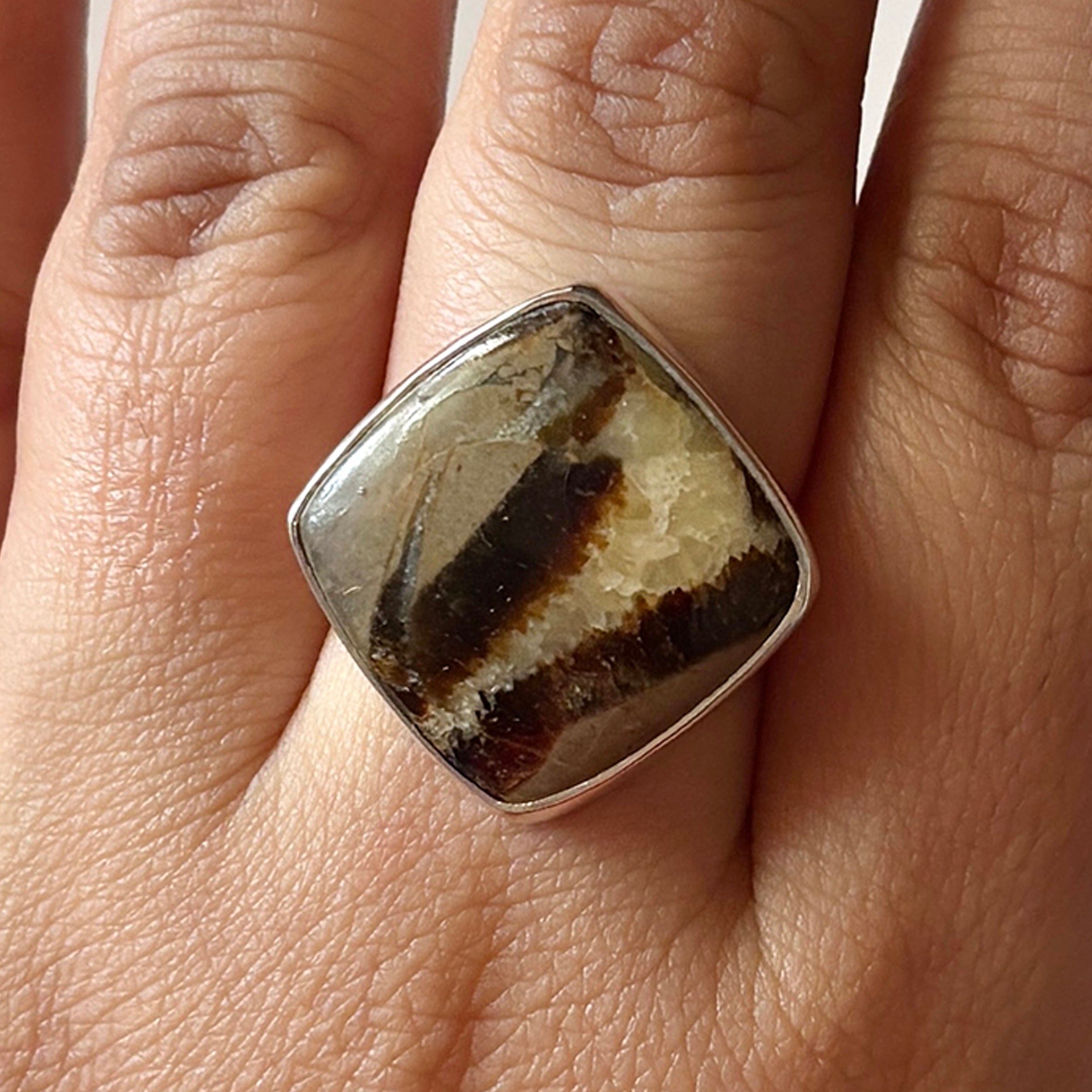 Septarian Rhyolite Ring-(SPR-2-18)