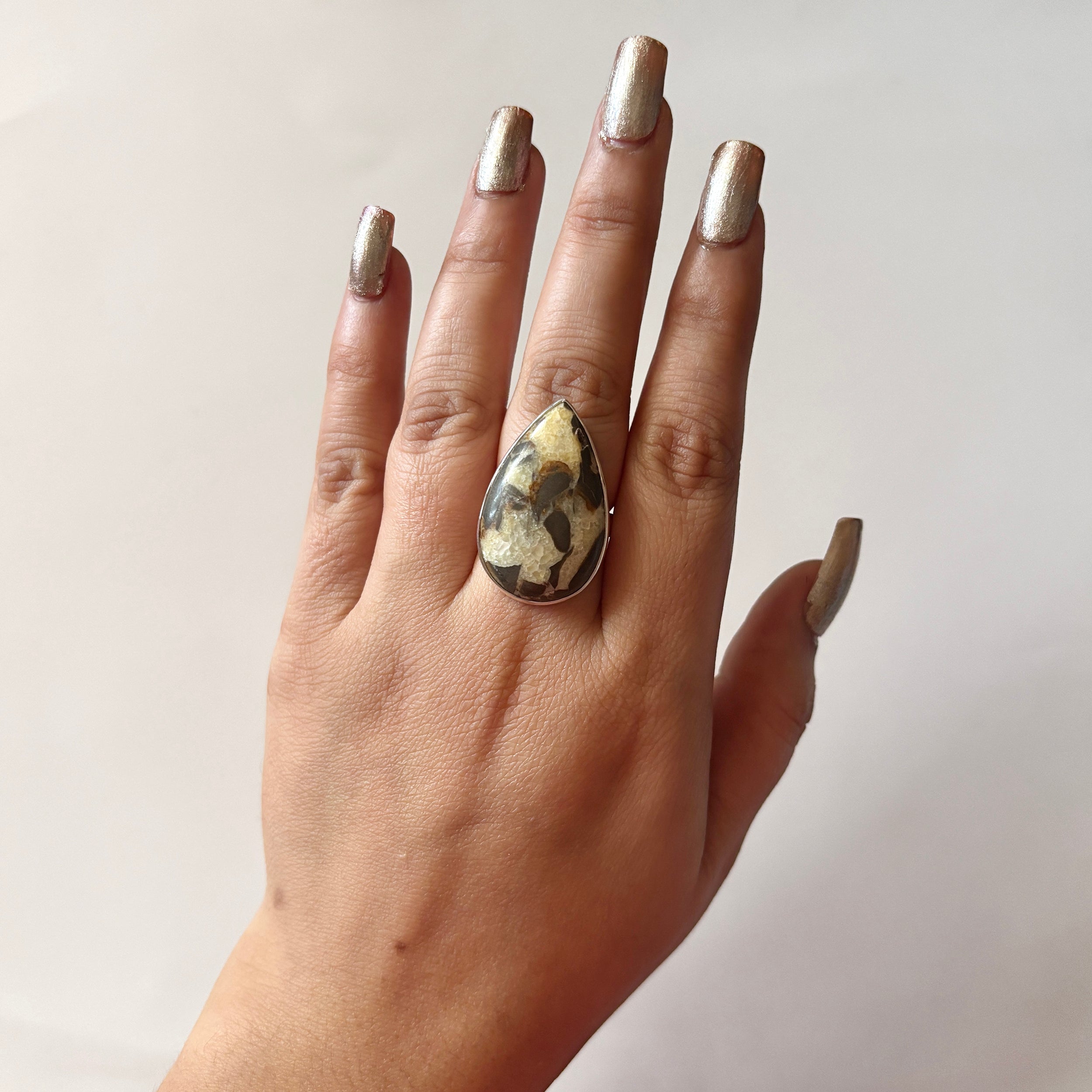 Septarian Rhyolite Ring-(SPR-2-19)