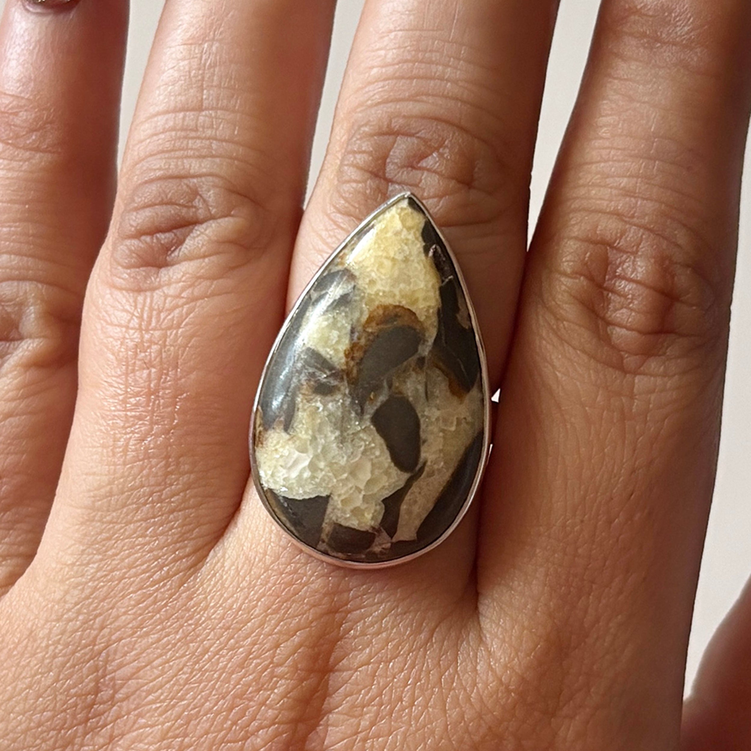 Septarian Rhyolite Ring-(SPR-2-19)