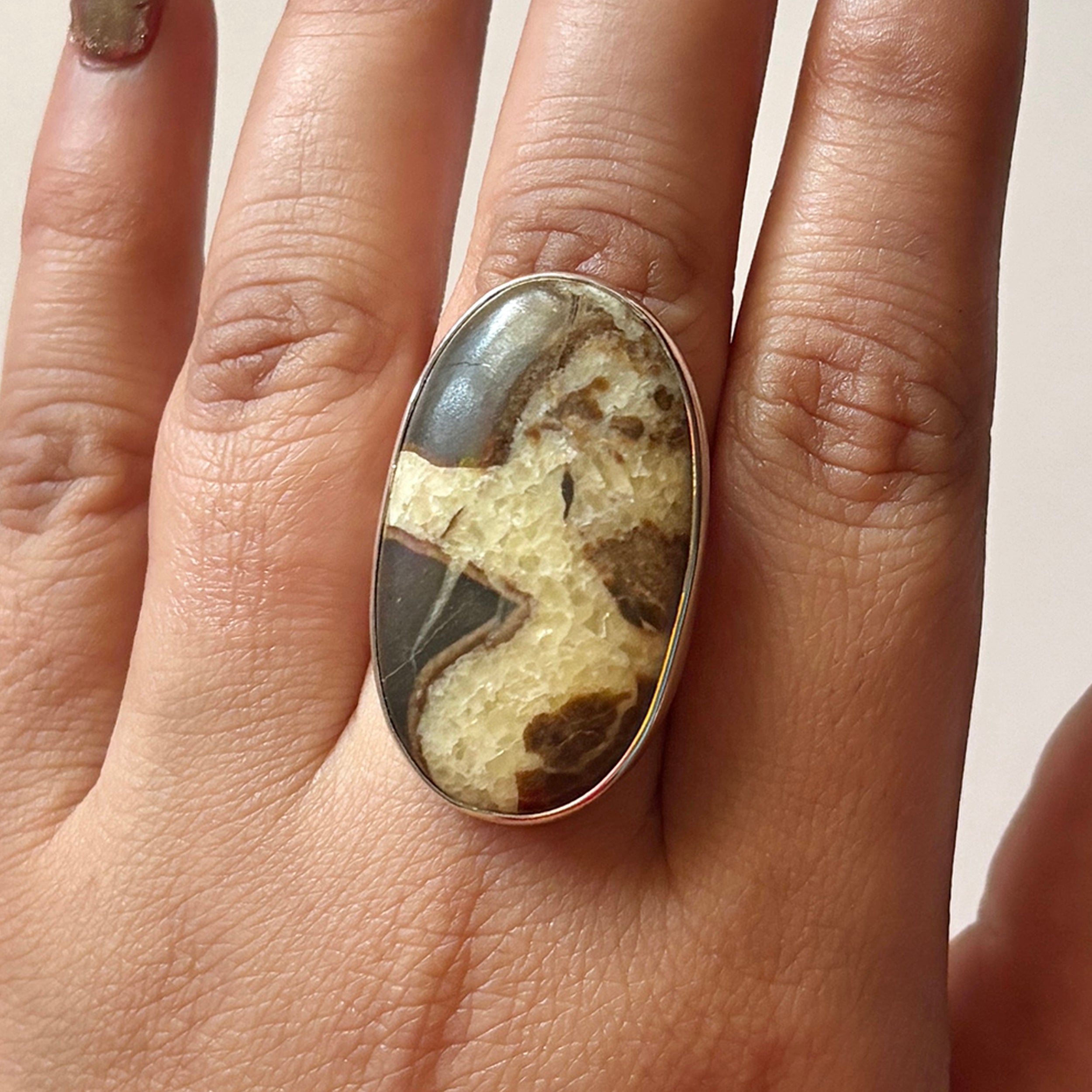 Septarian Rhyolite Ring-(SPR-2-2)