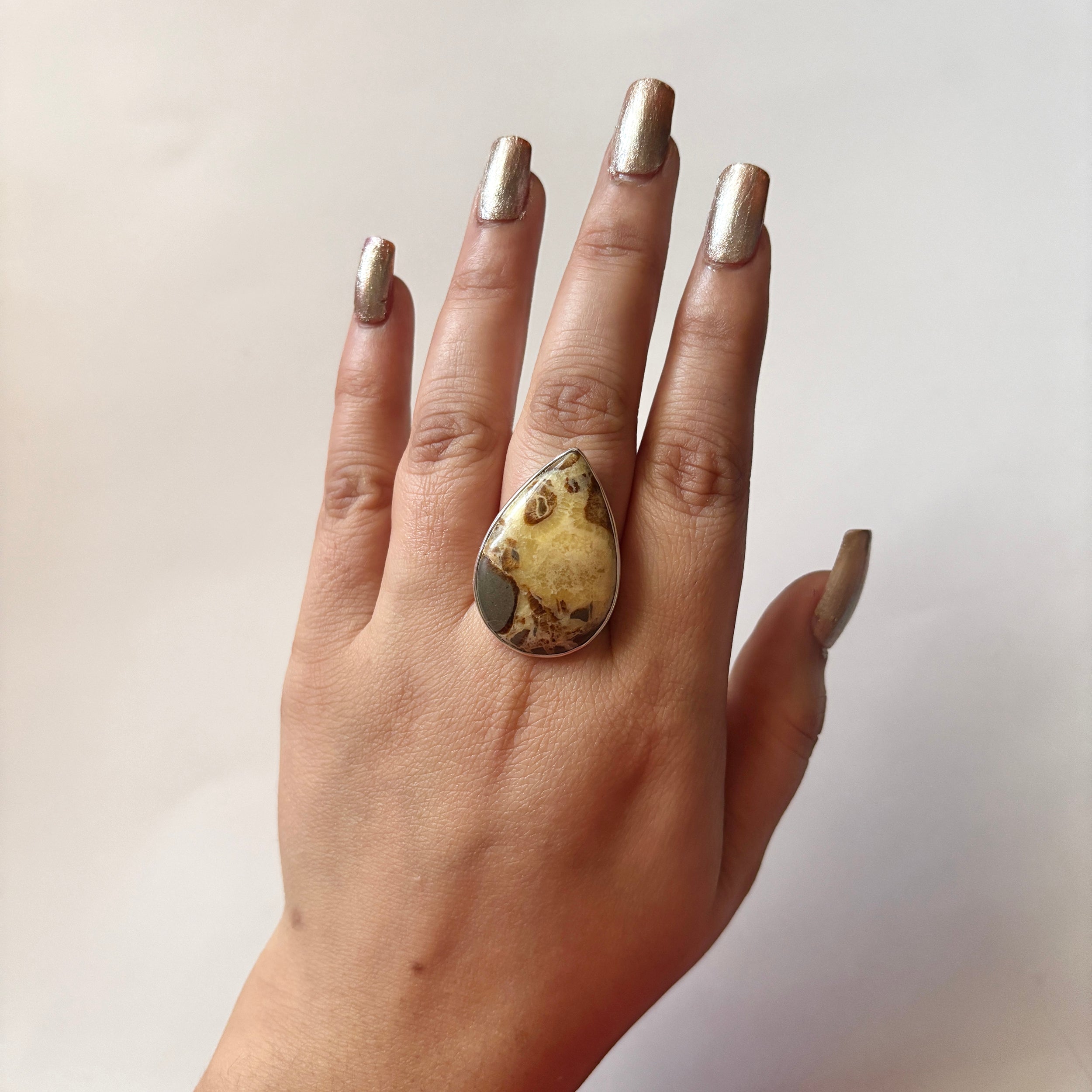Septarian Rhyolite Ring-(SPR-2-22)