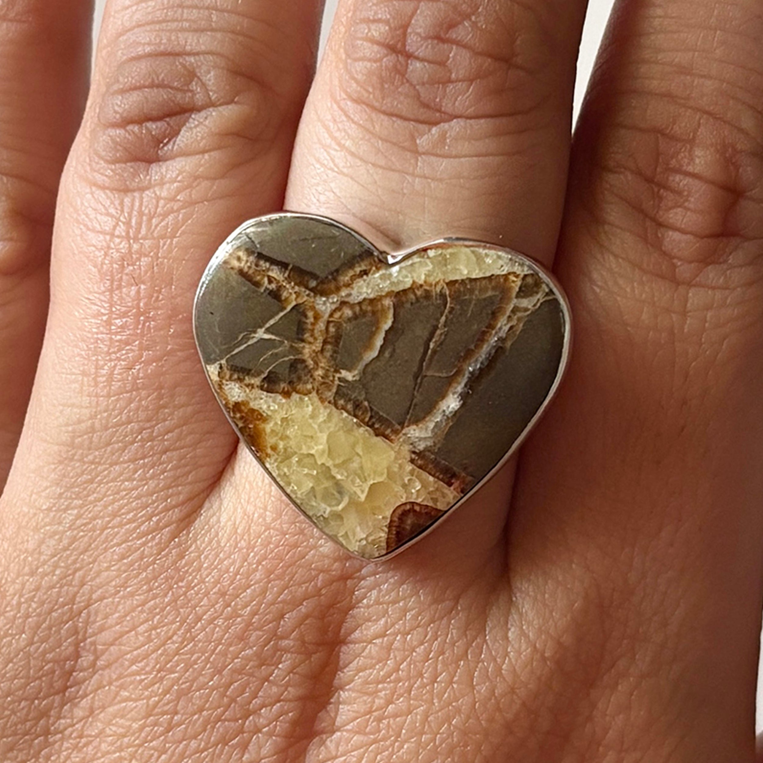 Septarian Rhyolite Ring-(SPR-2-4)