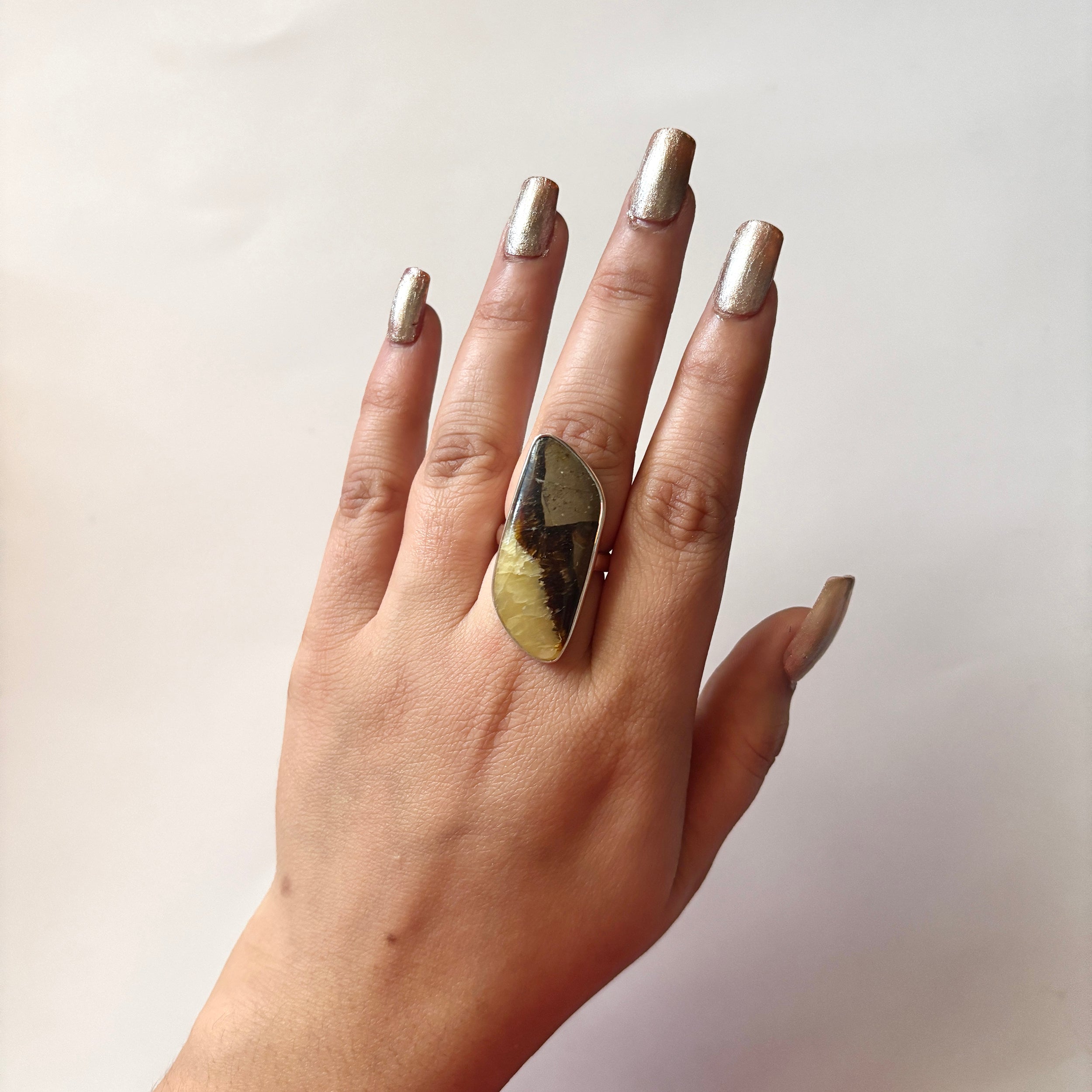 Septarian Rhyolite Ring-(SPR-2-5)