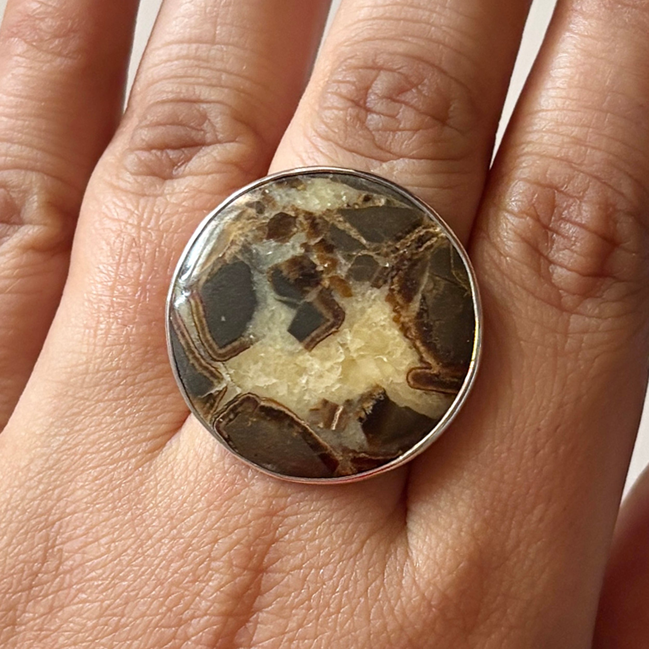 Septarian Rhyolite Ring-(SPR-2-9)