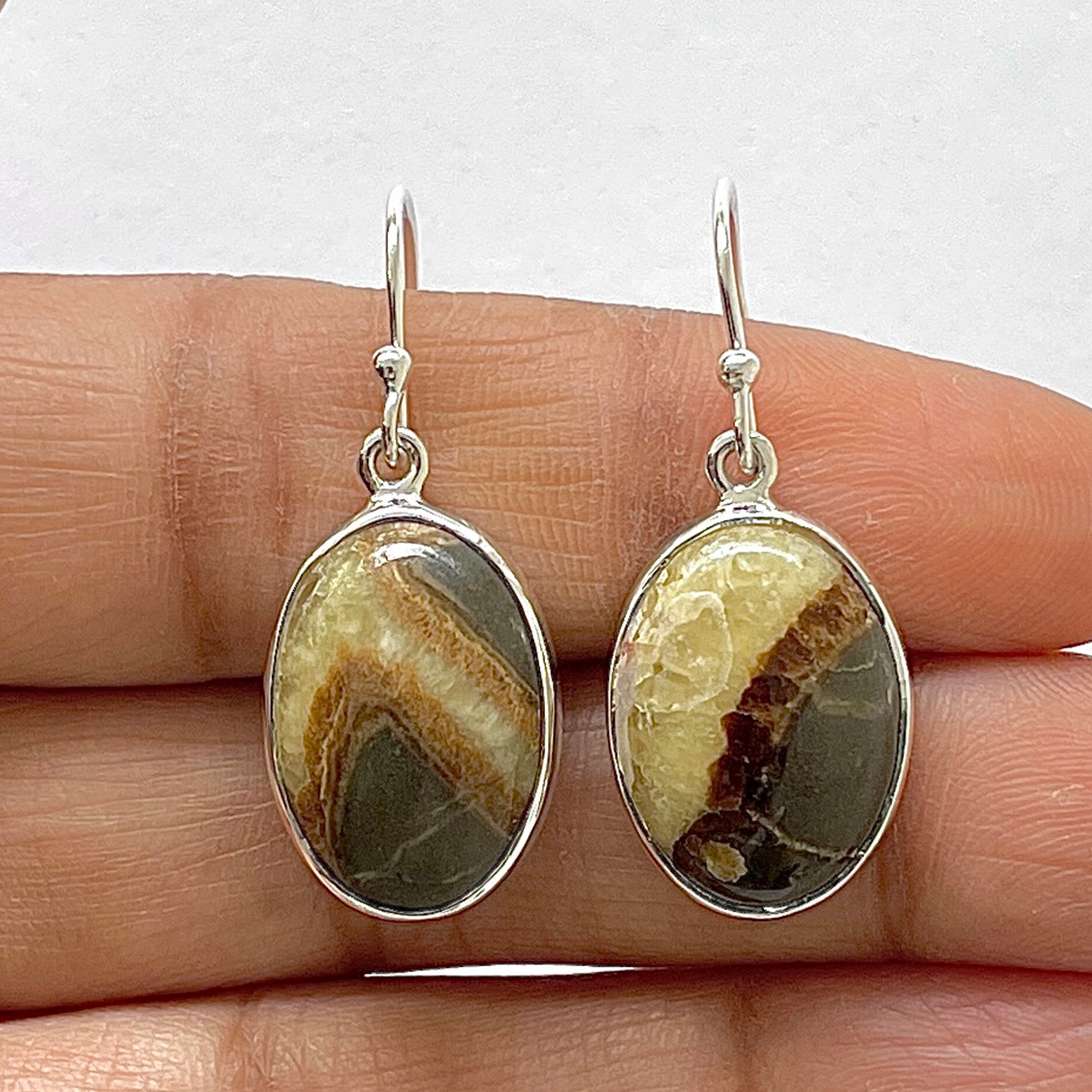 Septarian Rhyolite Earring-(SPR-3-1)