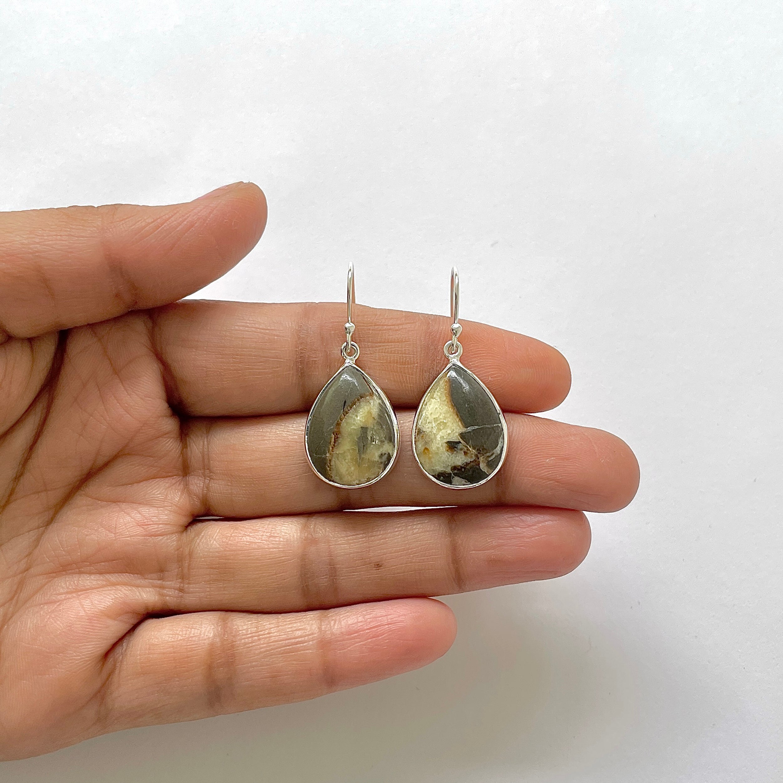 Septarian Rhyolite Earring-(SPR-3-10)