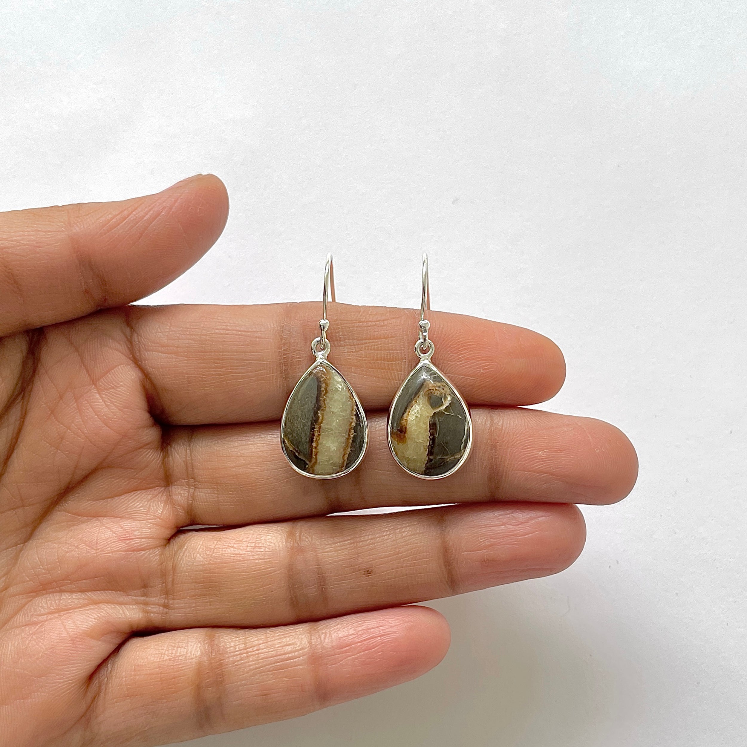 Septarian Rhyolite Earring-(SPR-3-11)