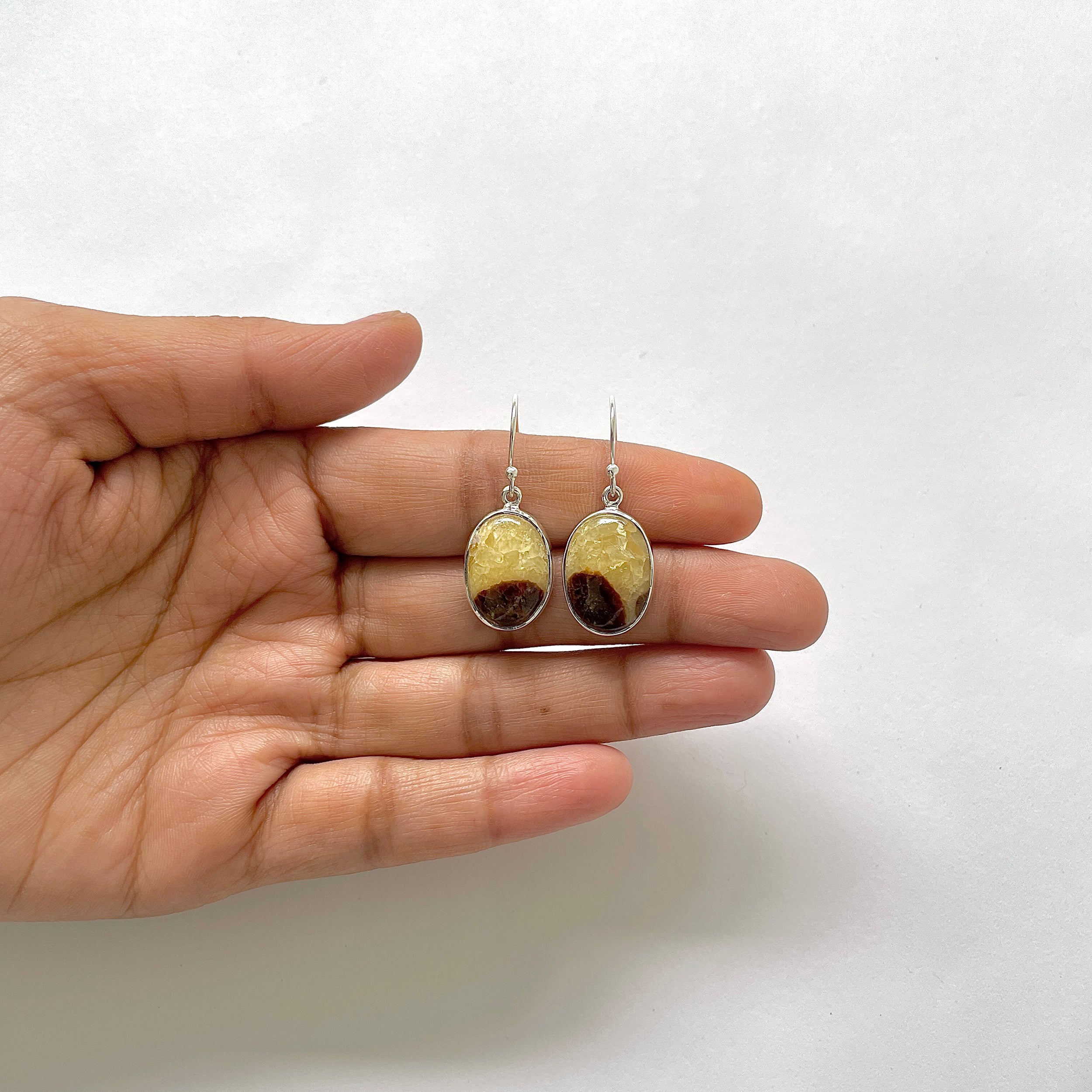 Septarian Rhyolite Earring-(SPR-3-12)