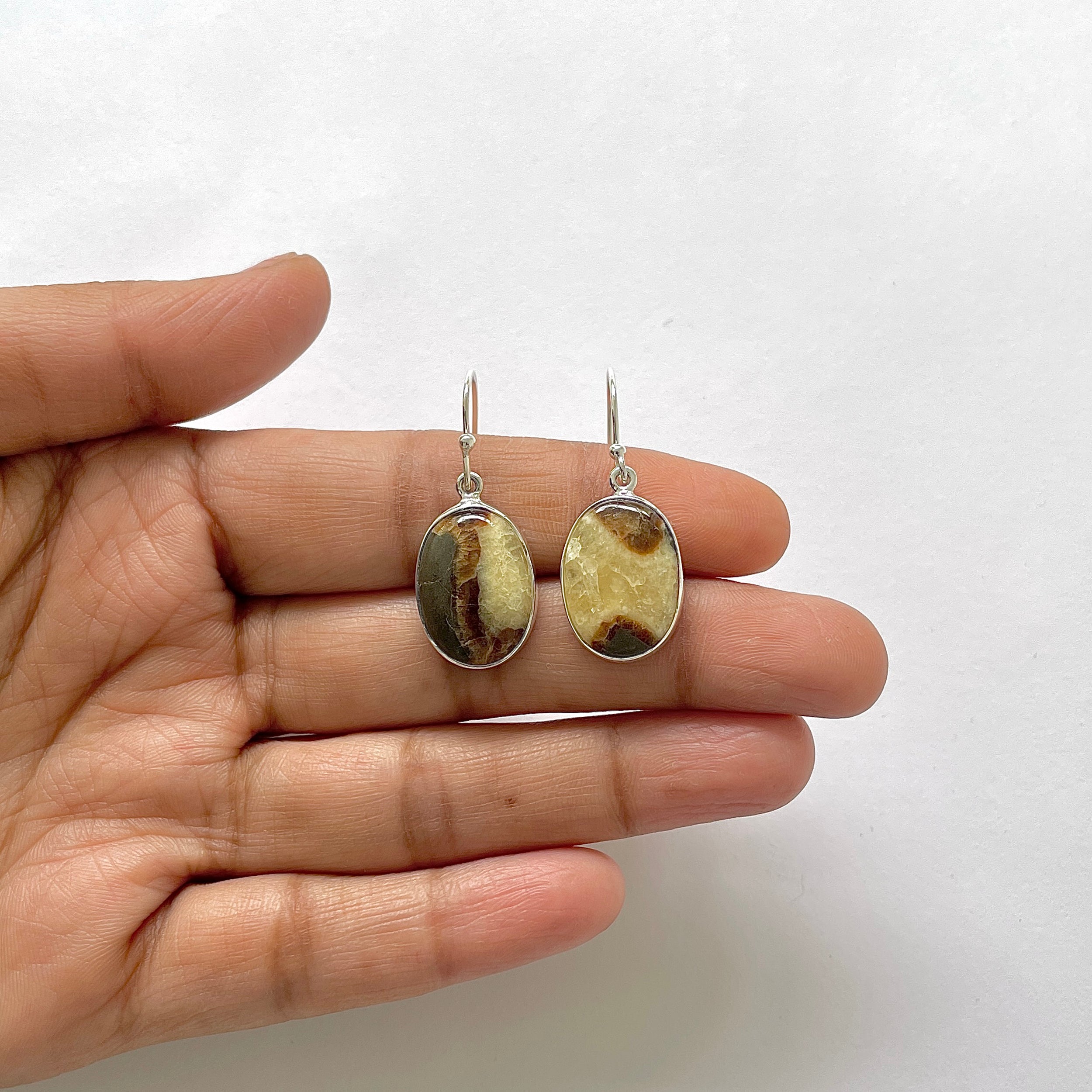 Septarian Rhyolite Earring-(SPR-3-13)