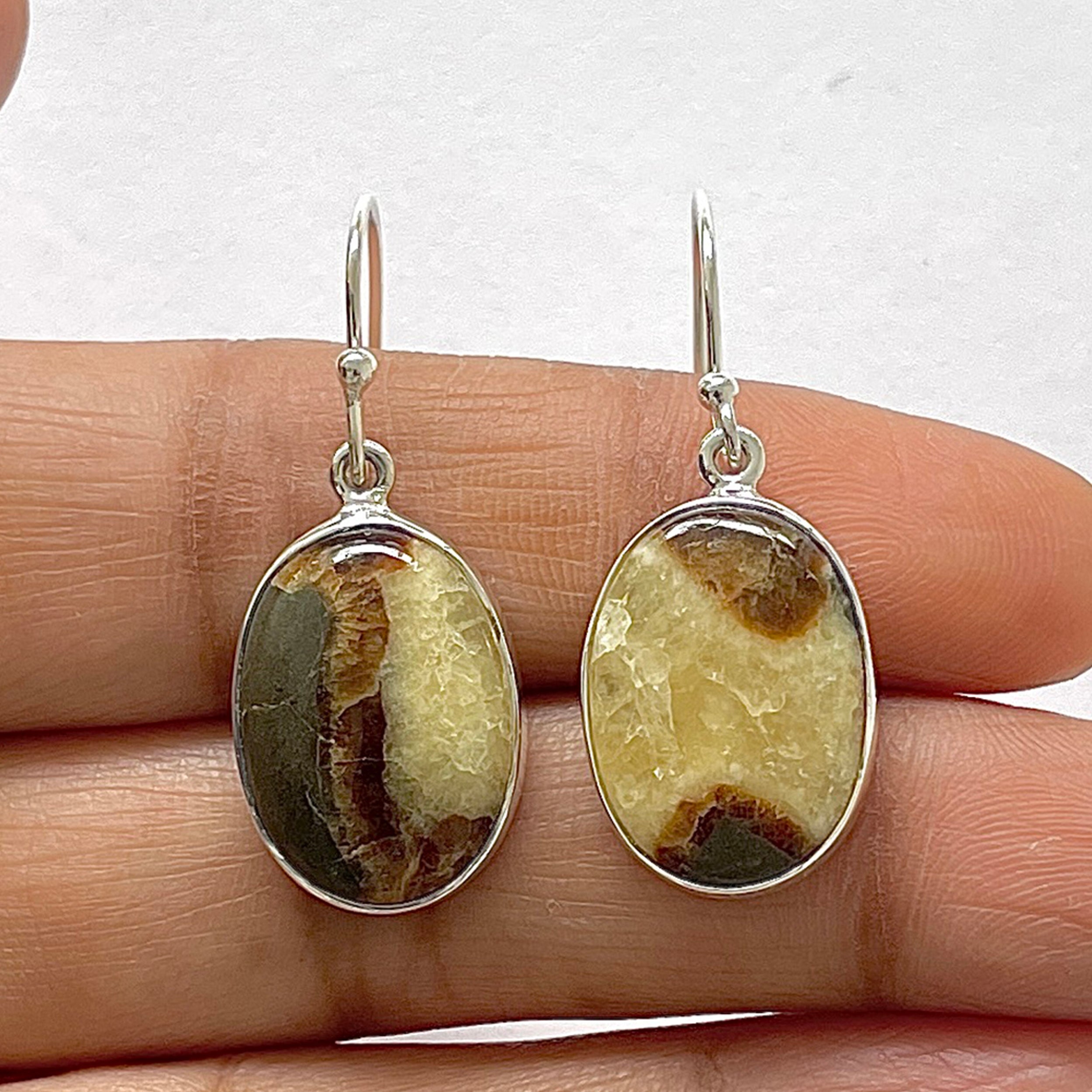Septarian Rhyolite Earring-(SPR-3-13)