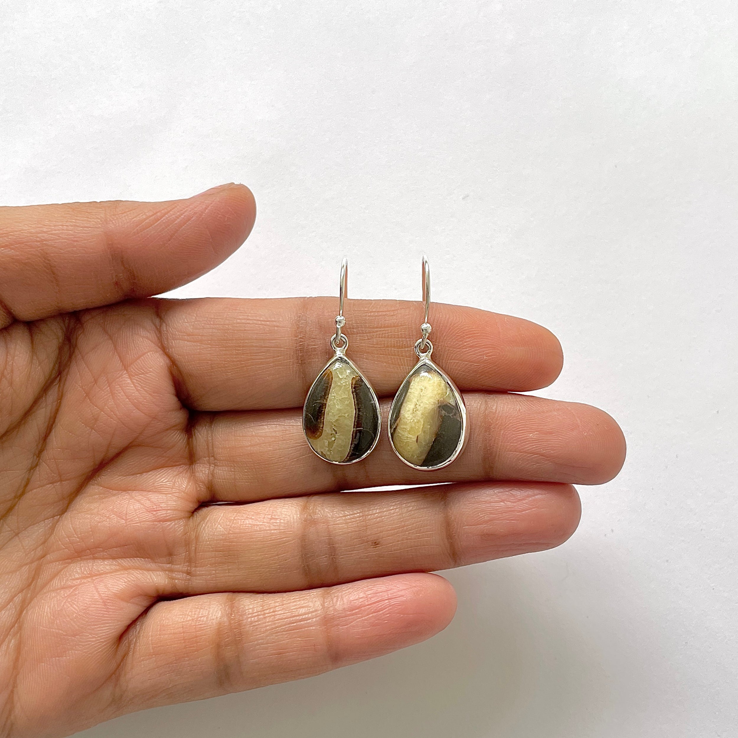 Septarian Rhyolite Earring-(SPR-3-14)