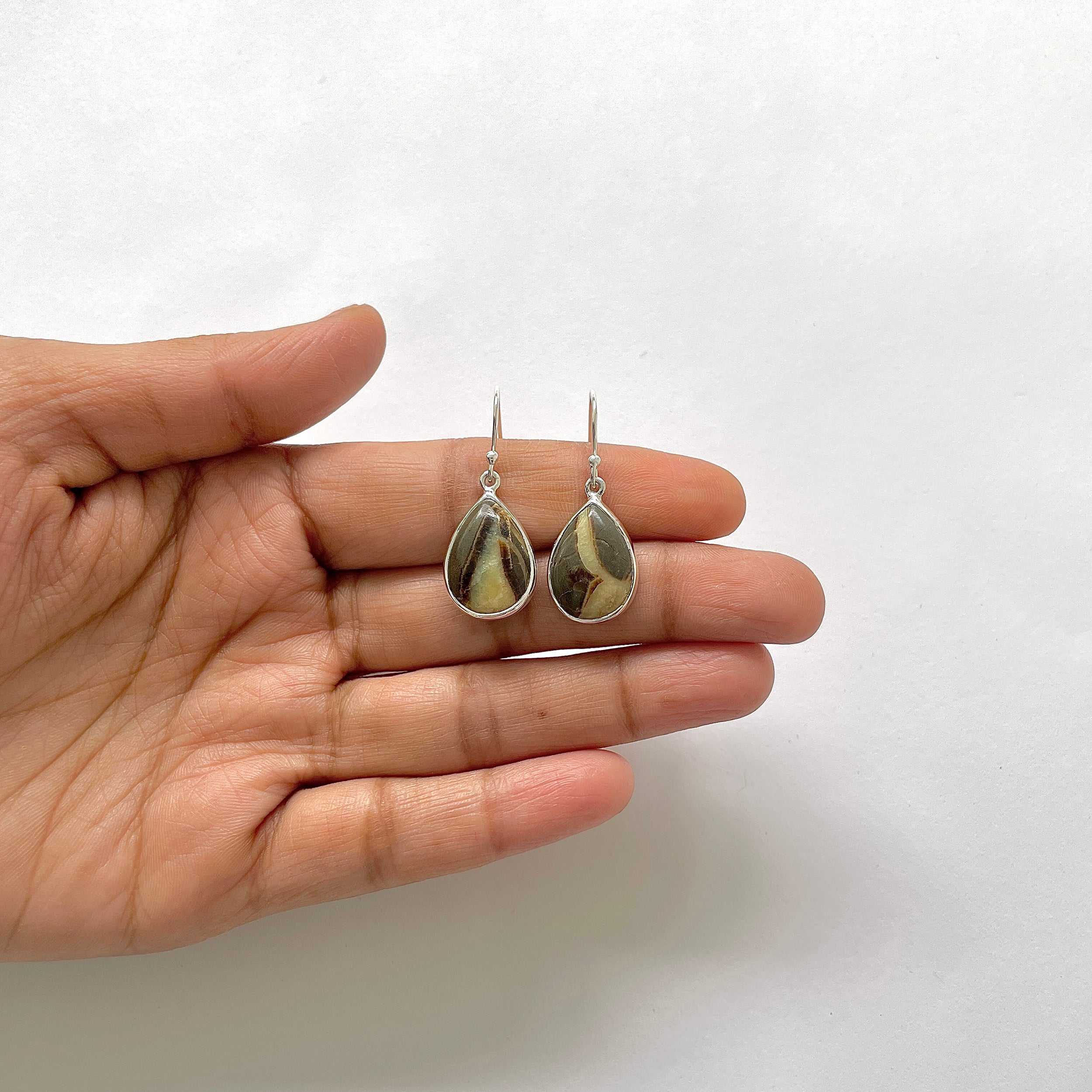 Septarian Rhyolite Earring-(SPR-3-17)