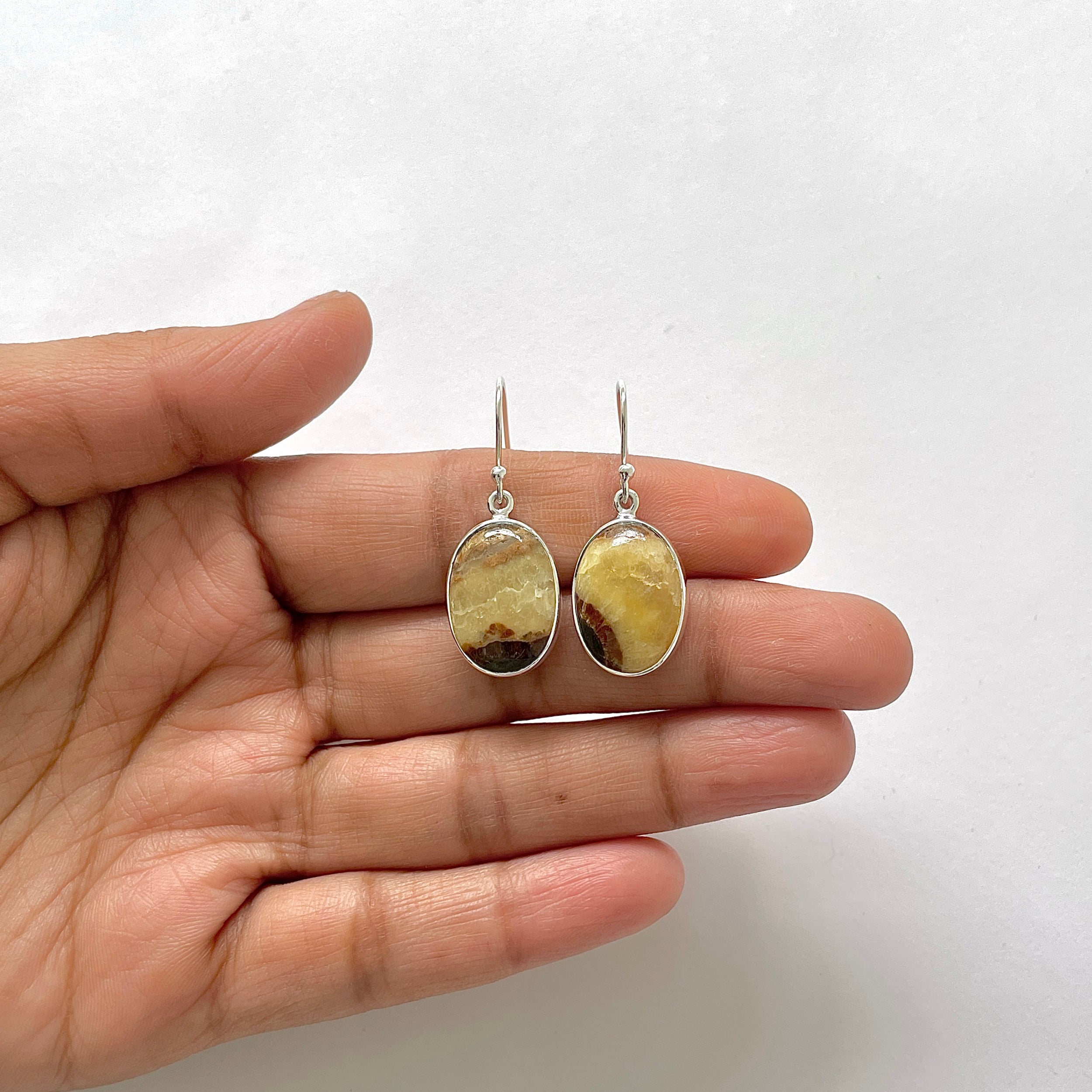 Septarian Rhyolite Earring-(SPR-3-19)