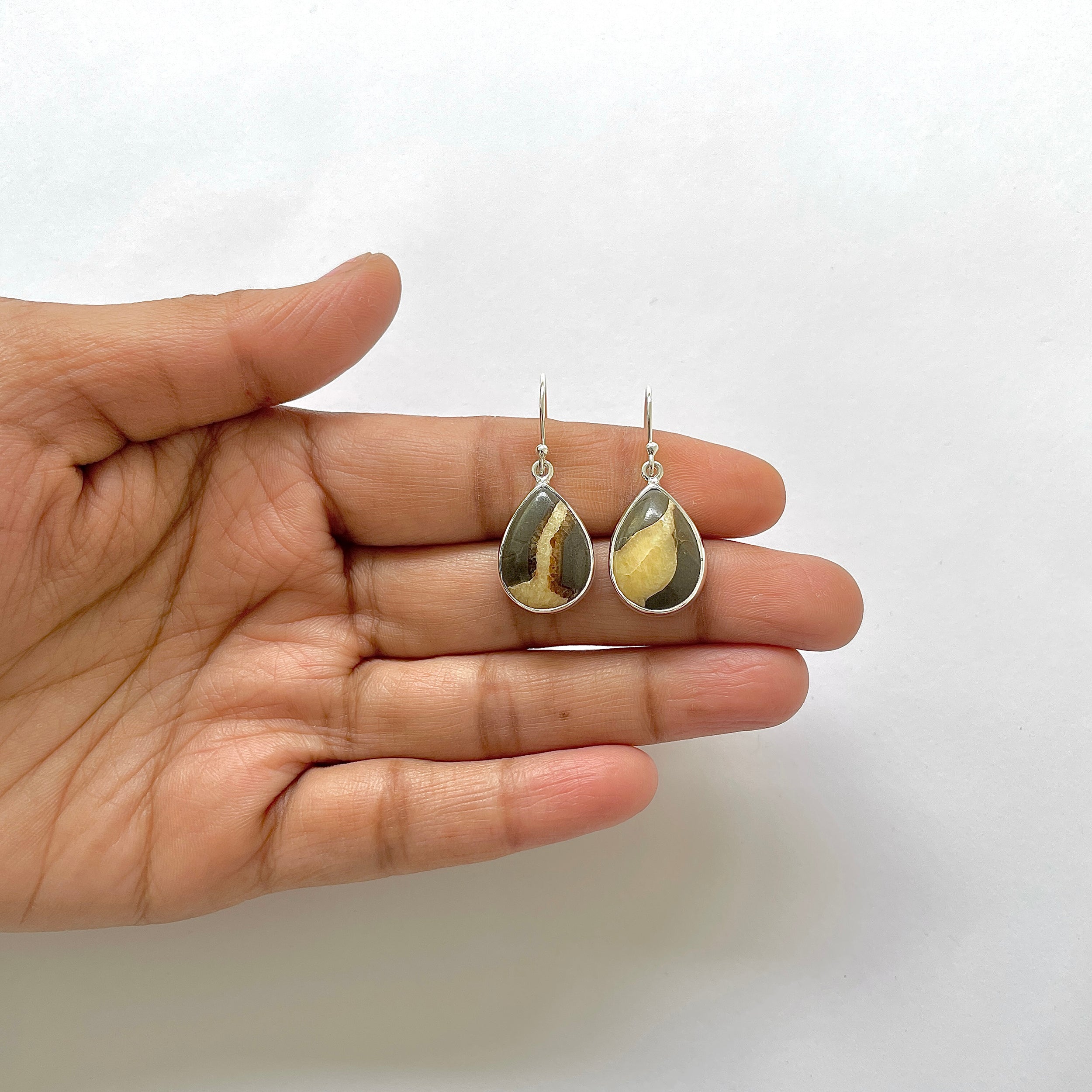 Septarian Rhyolite Earring-(SPR-3-2)