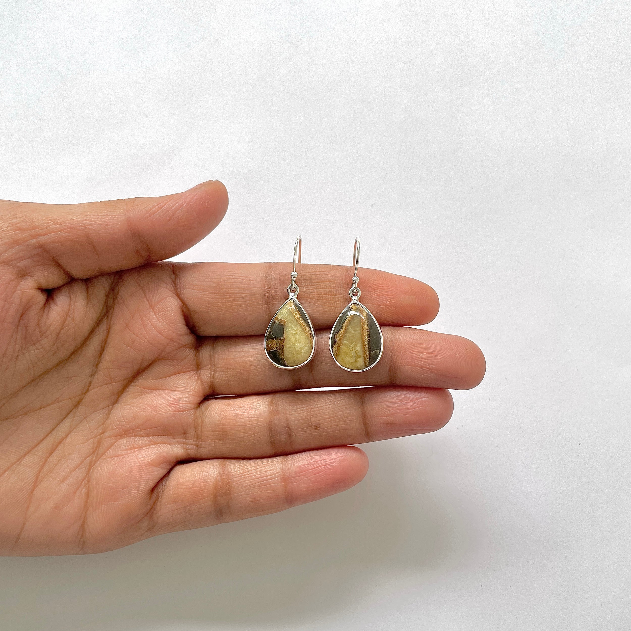 Septarian Rhyolite Earring-(SPR-3-20)