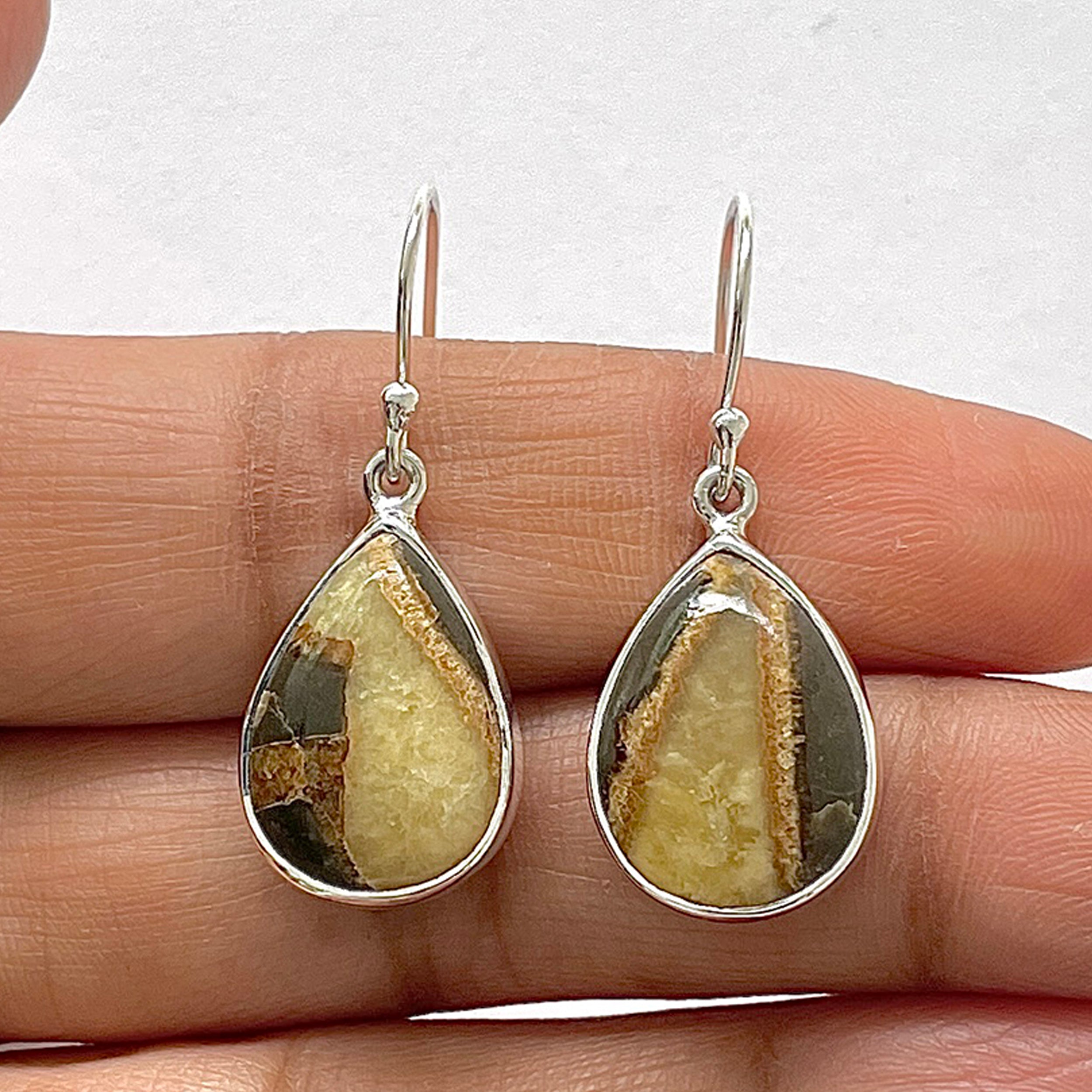 Septarian Rhyolite Earring-(SPR-3-20)