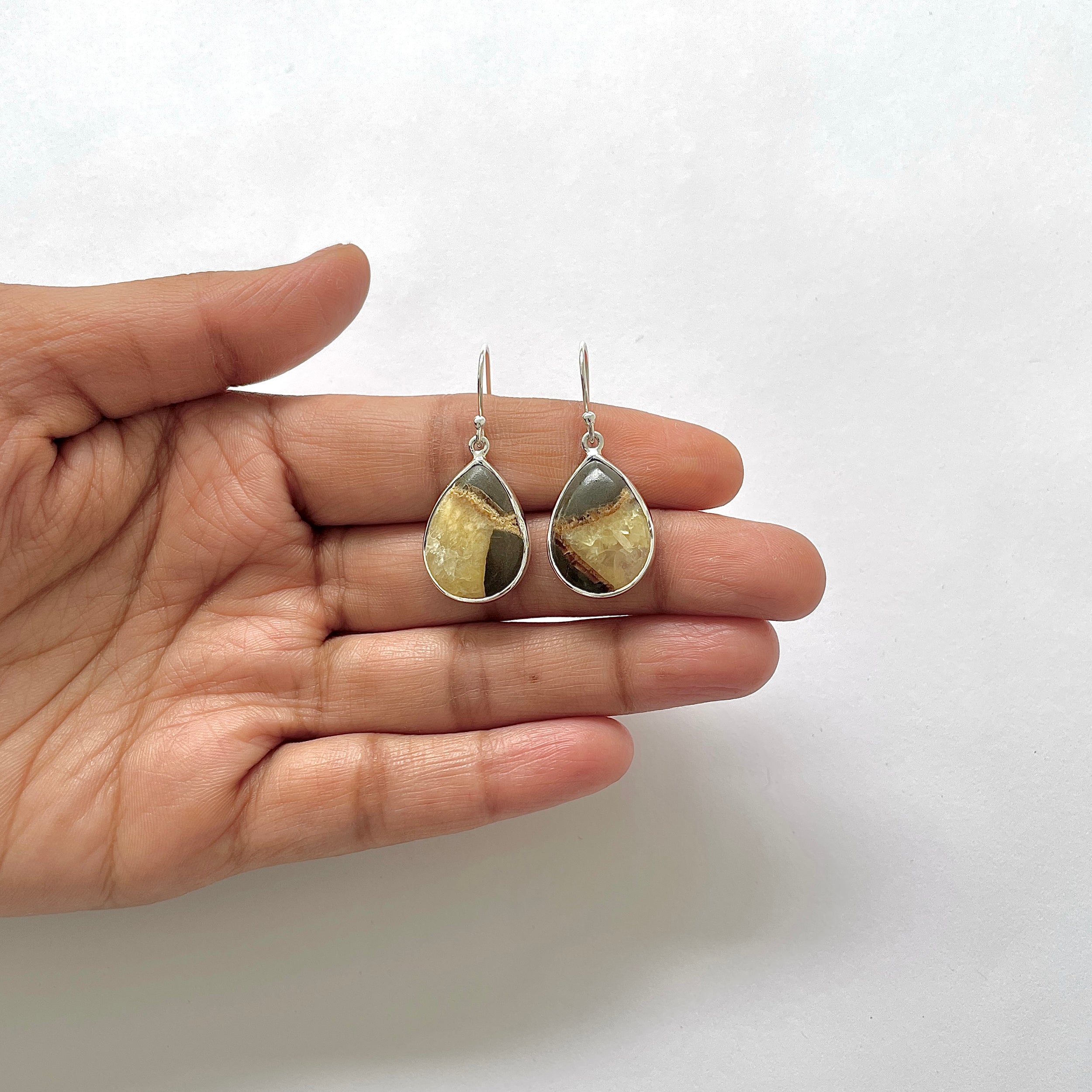 Septarian Rhyolite Earring-(SPR-3-21)