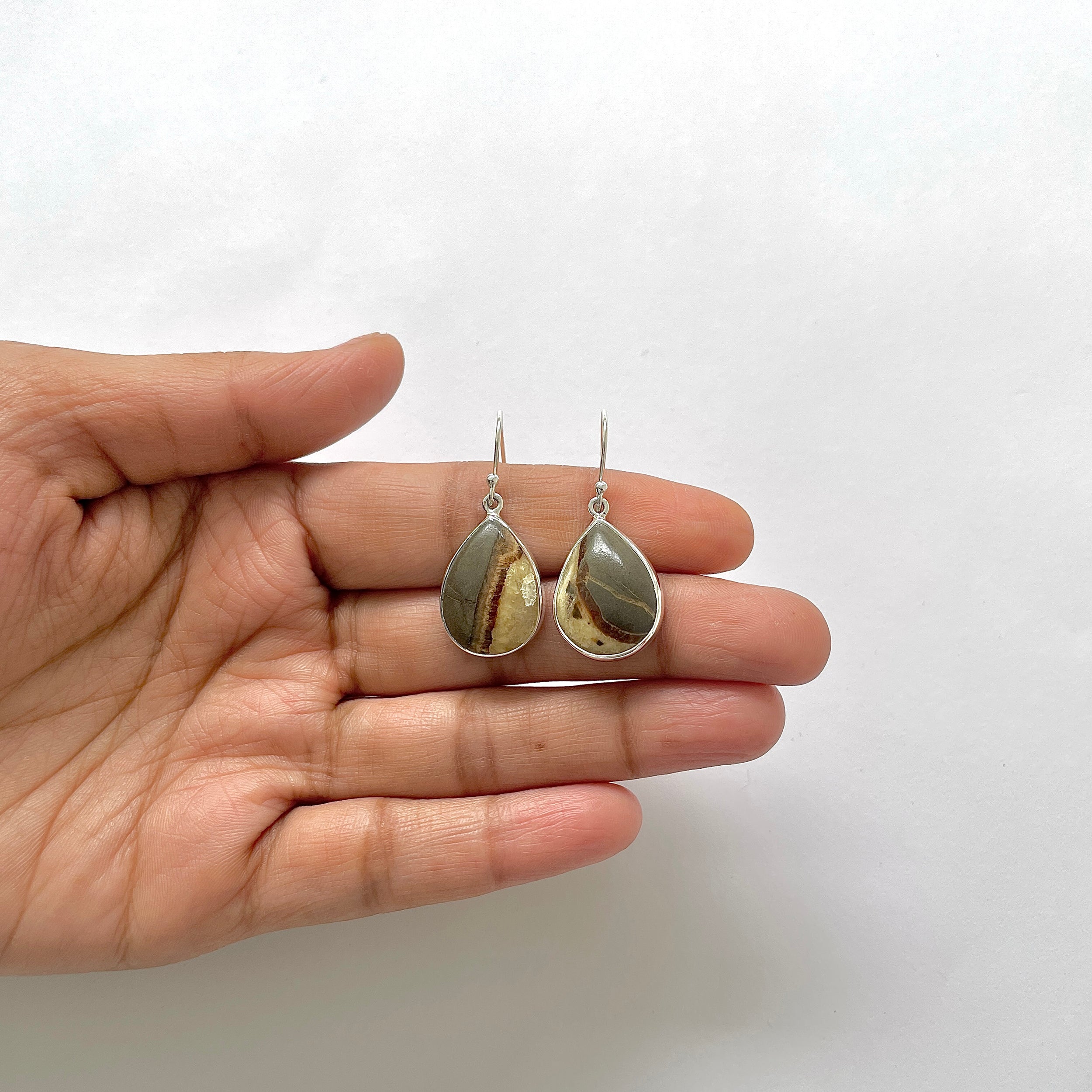 Septarian Rhyolite Earring-(SPR-3-22)