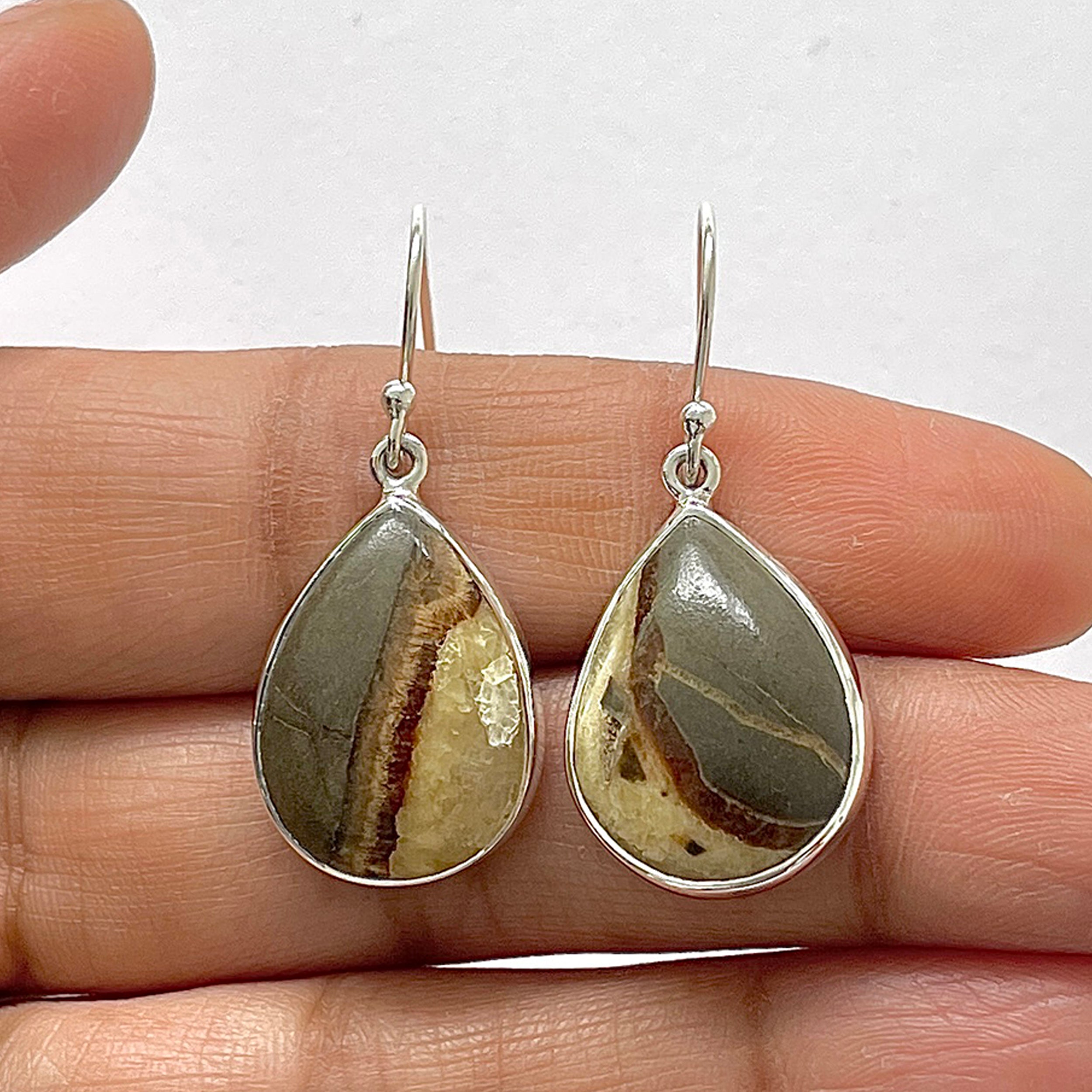 Septarian Rhyolite Earring-(SPR-3-22)