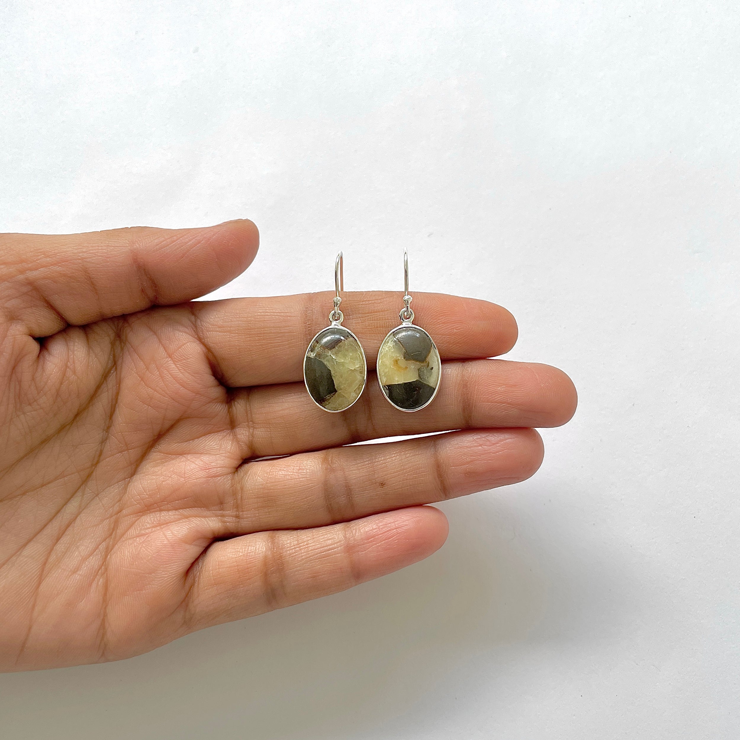 Septarian Rhyolite Earring-(SPR-3-6)