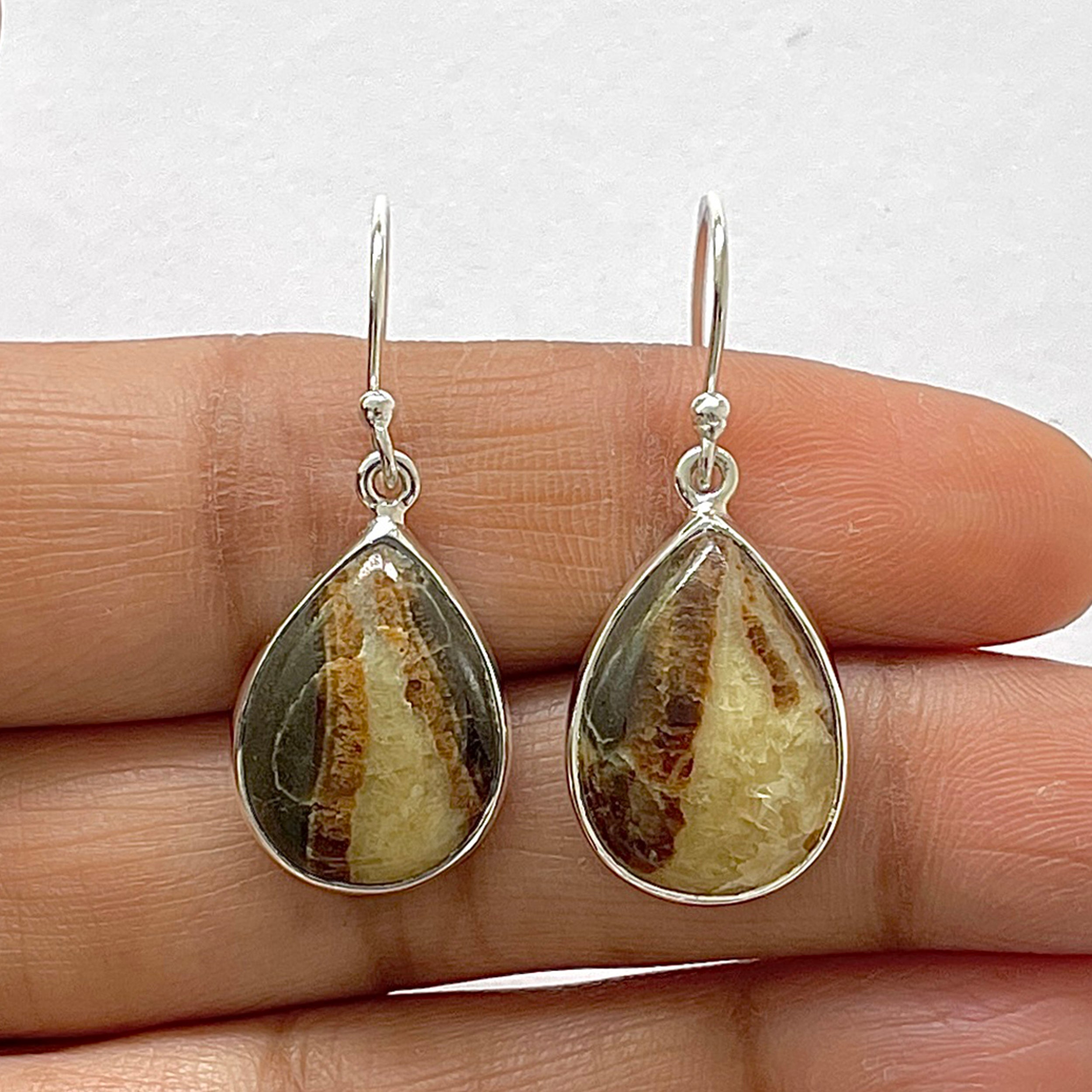 Septarian Rhyolite Earring-(SPR-3-9)