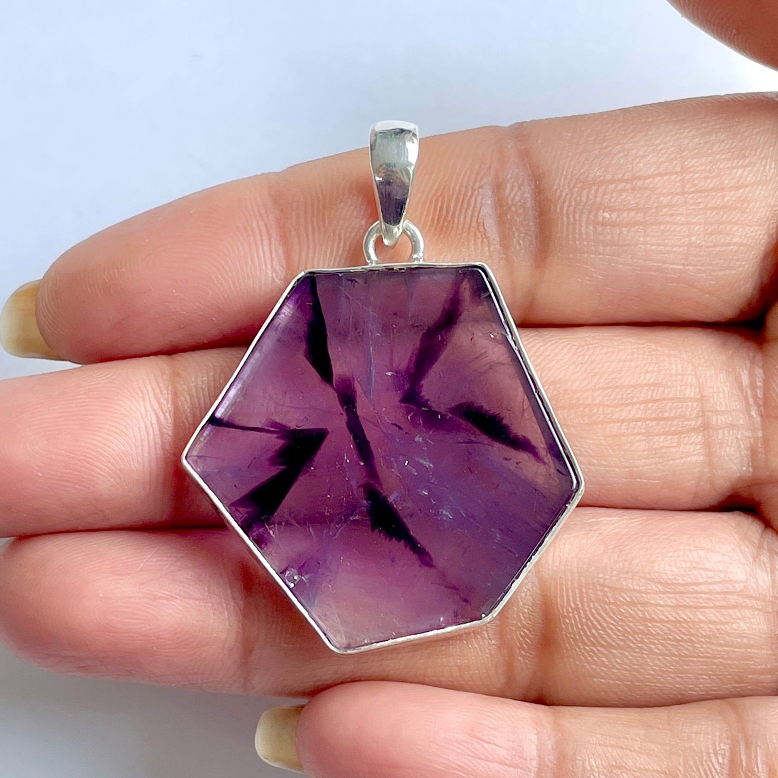 Star Amethyst Slice Pendant-(STA-1-100)