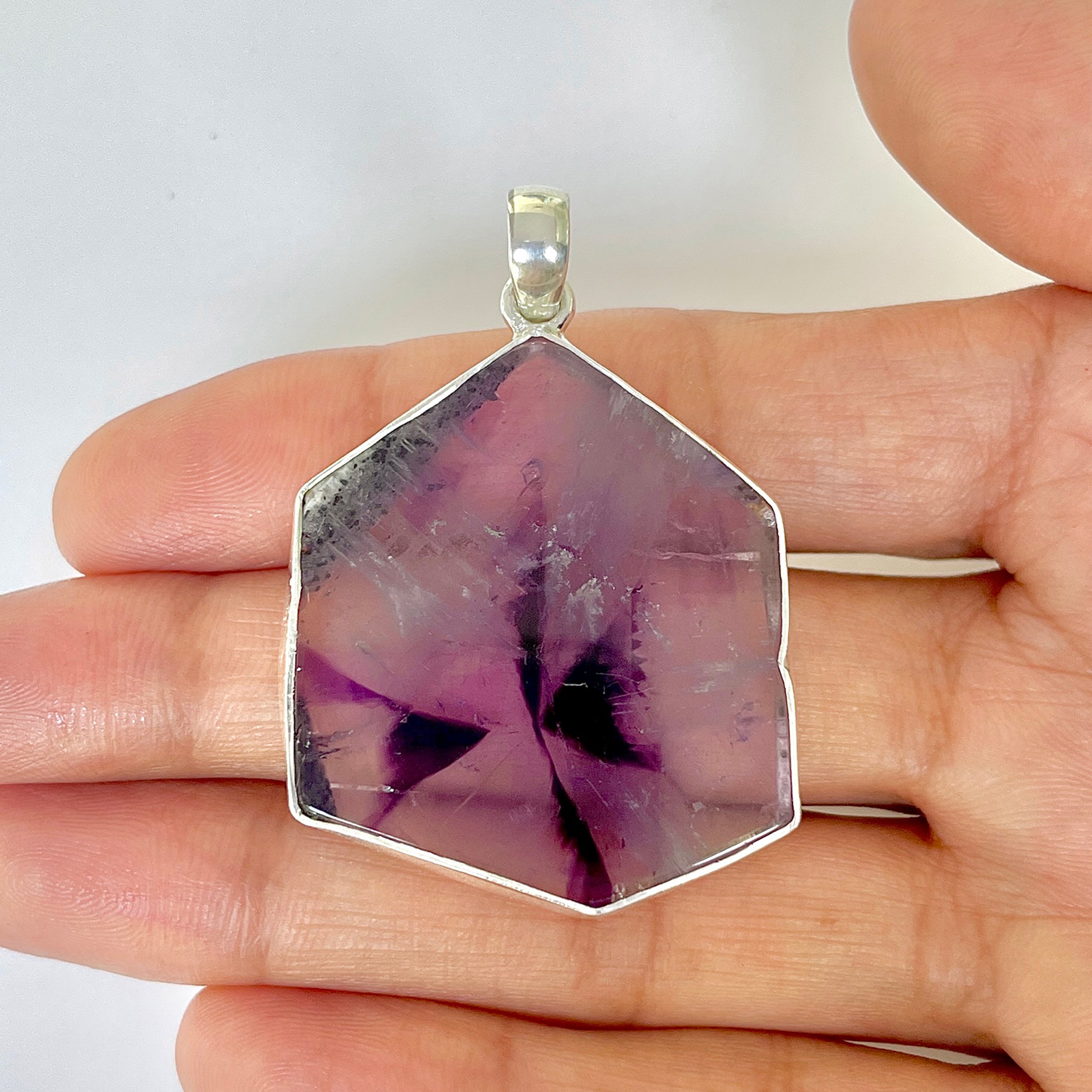 Star Amethyst Slice Pendant-(STA-1-103)