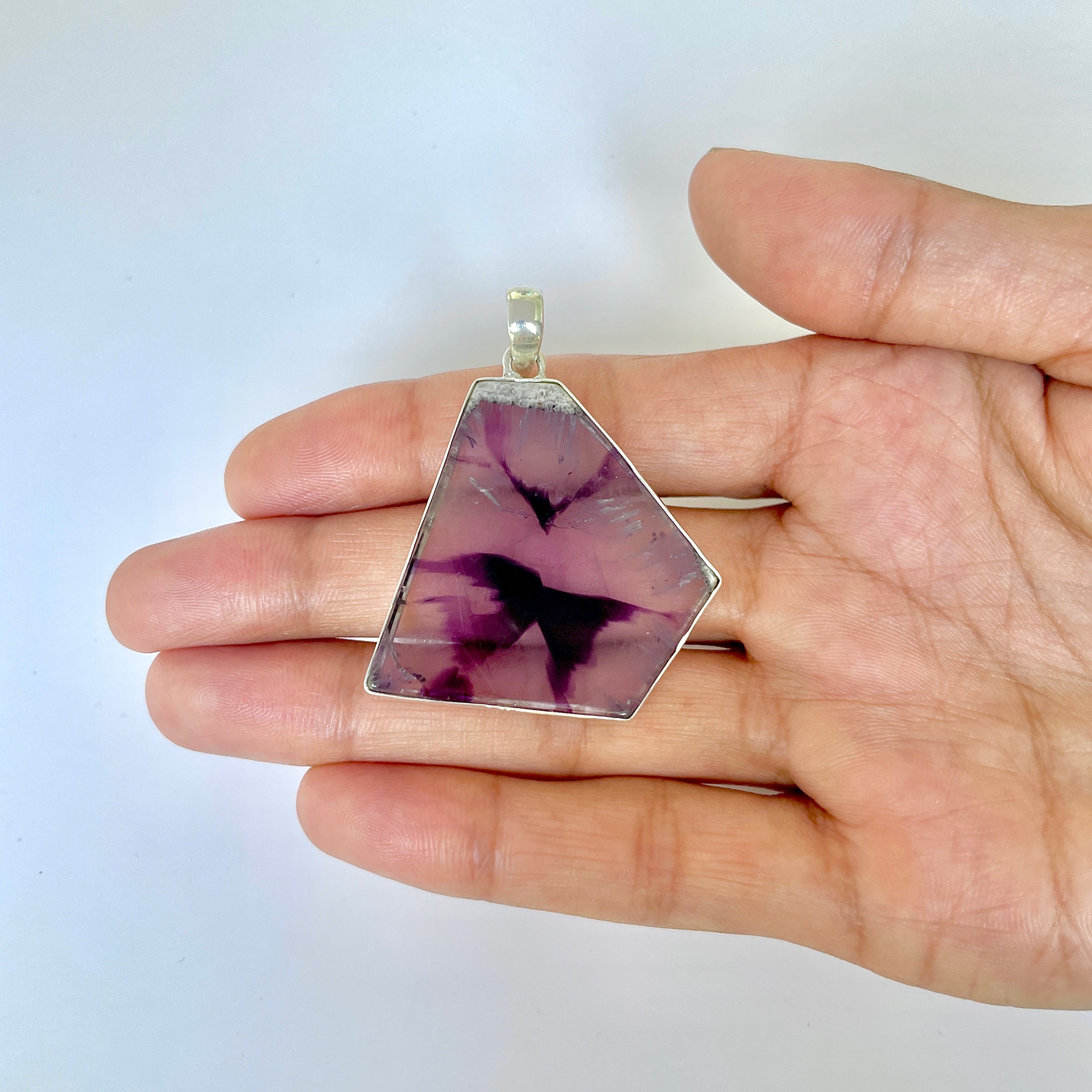 Star Amethyst Slice Pendant-(STA-1-105)