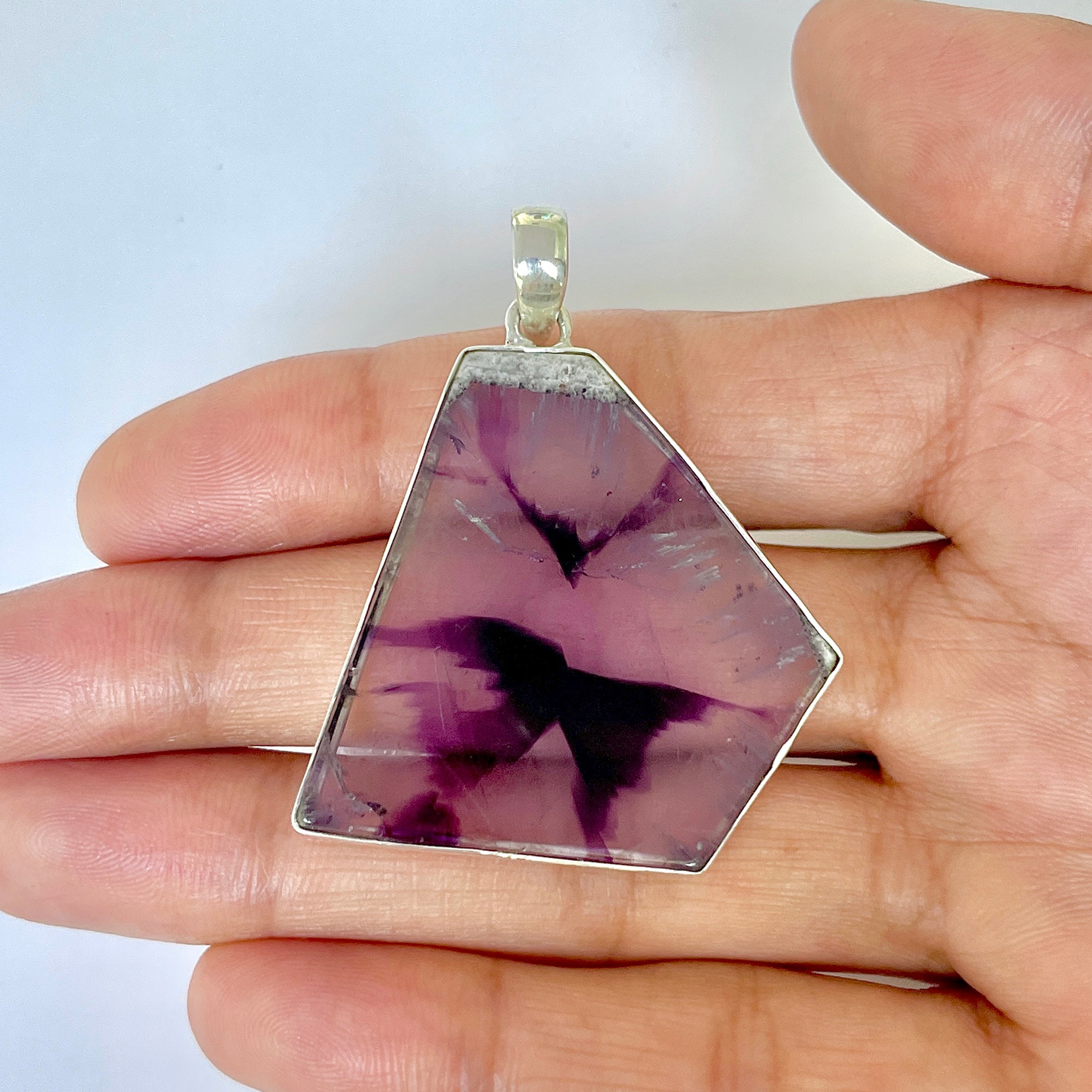 Star Amethyst Slice Pendant-(STA-1-105)