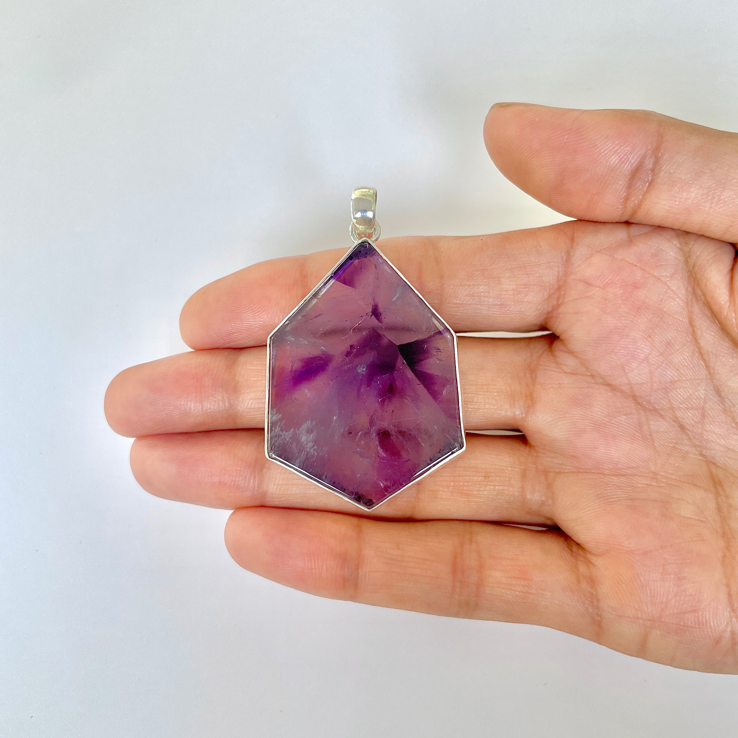 Star Amethyst Slice Pendant-(STA-1-106)