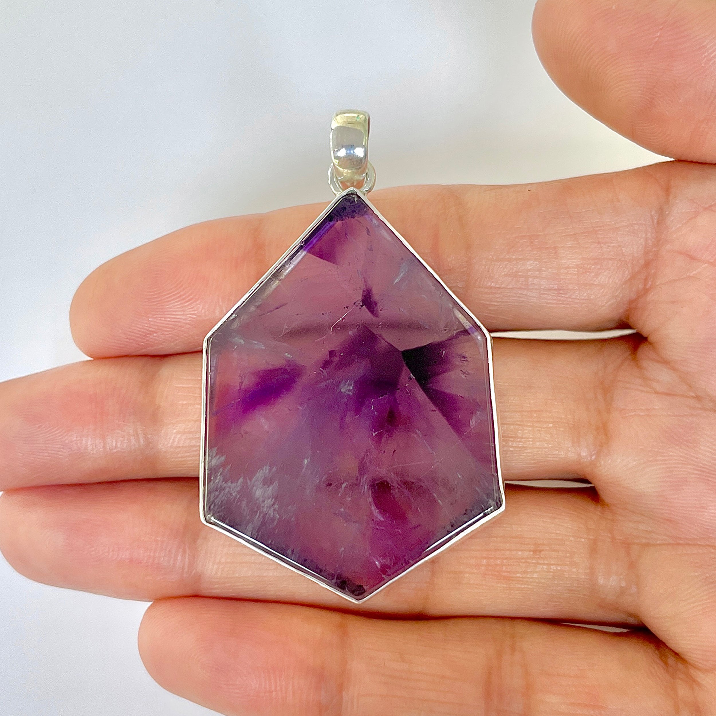 Star Amethyst Slice Pendant-(STA-1-106)