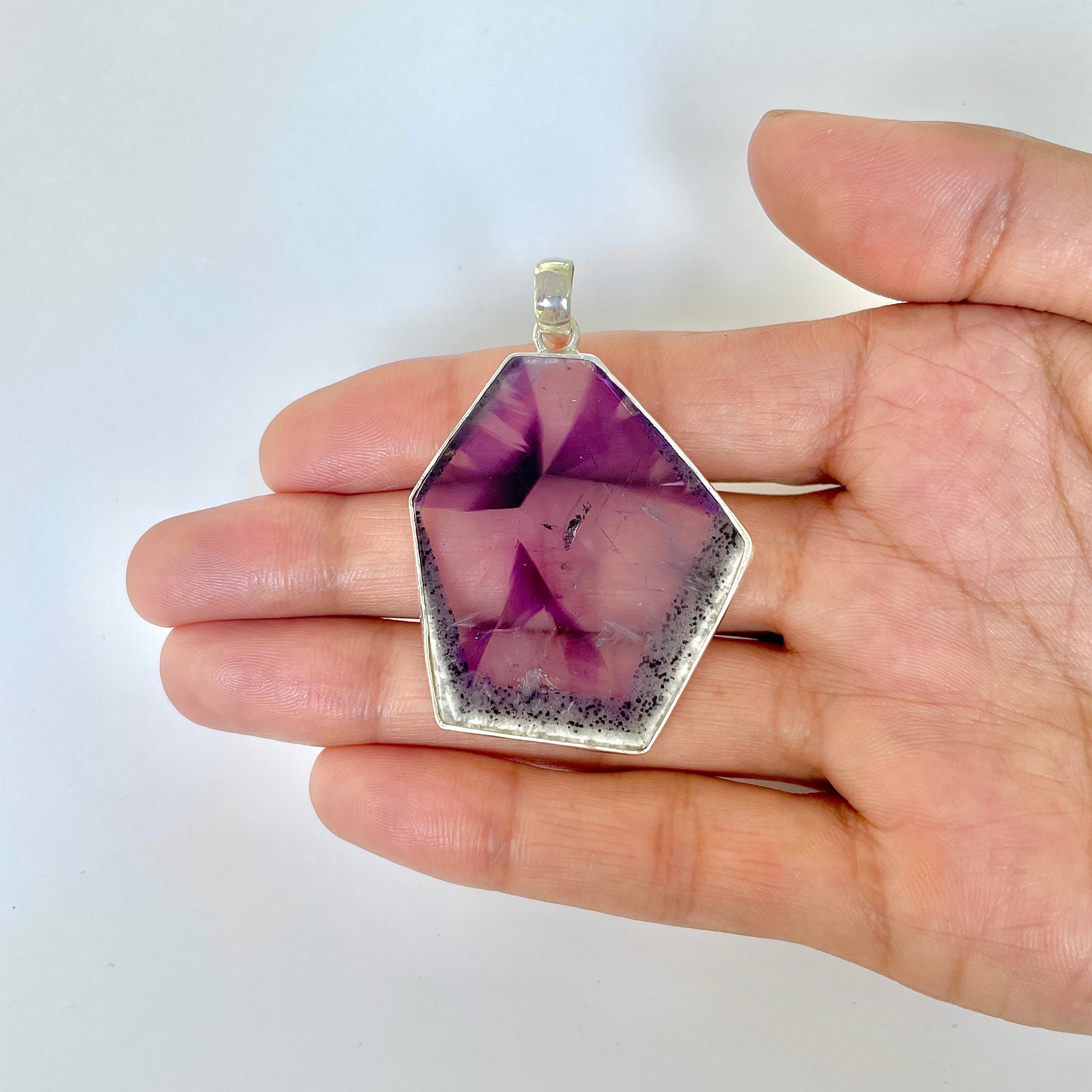 Star Amethyst Slice Pendant-(STA-1-113)