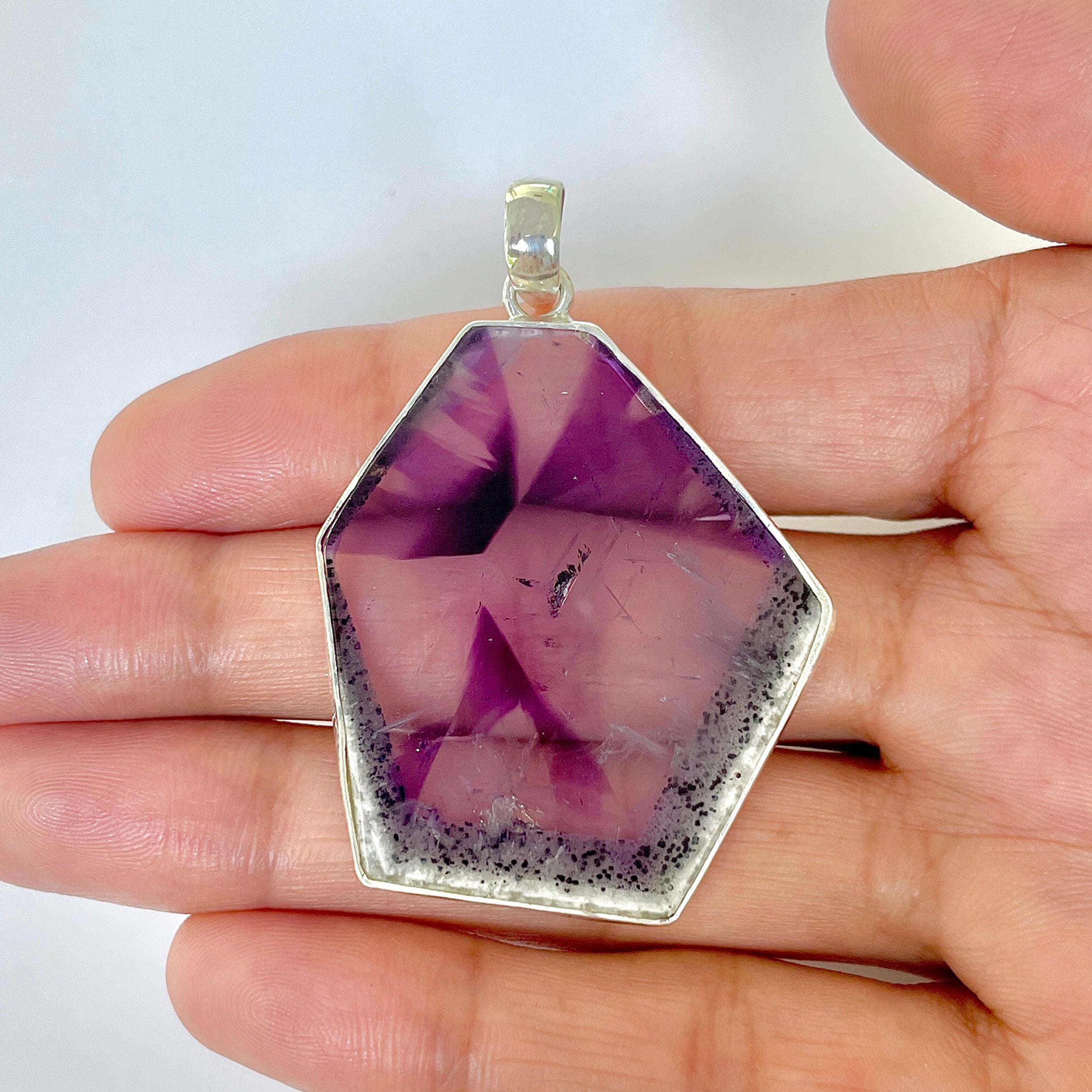 Star Amethyst Slice Pendant-(STA-1-113)