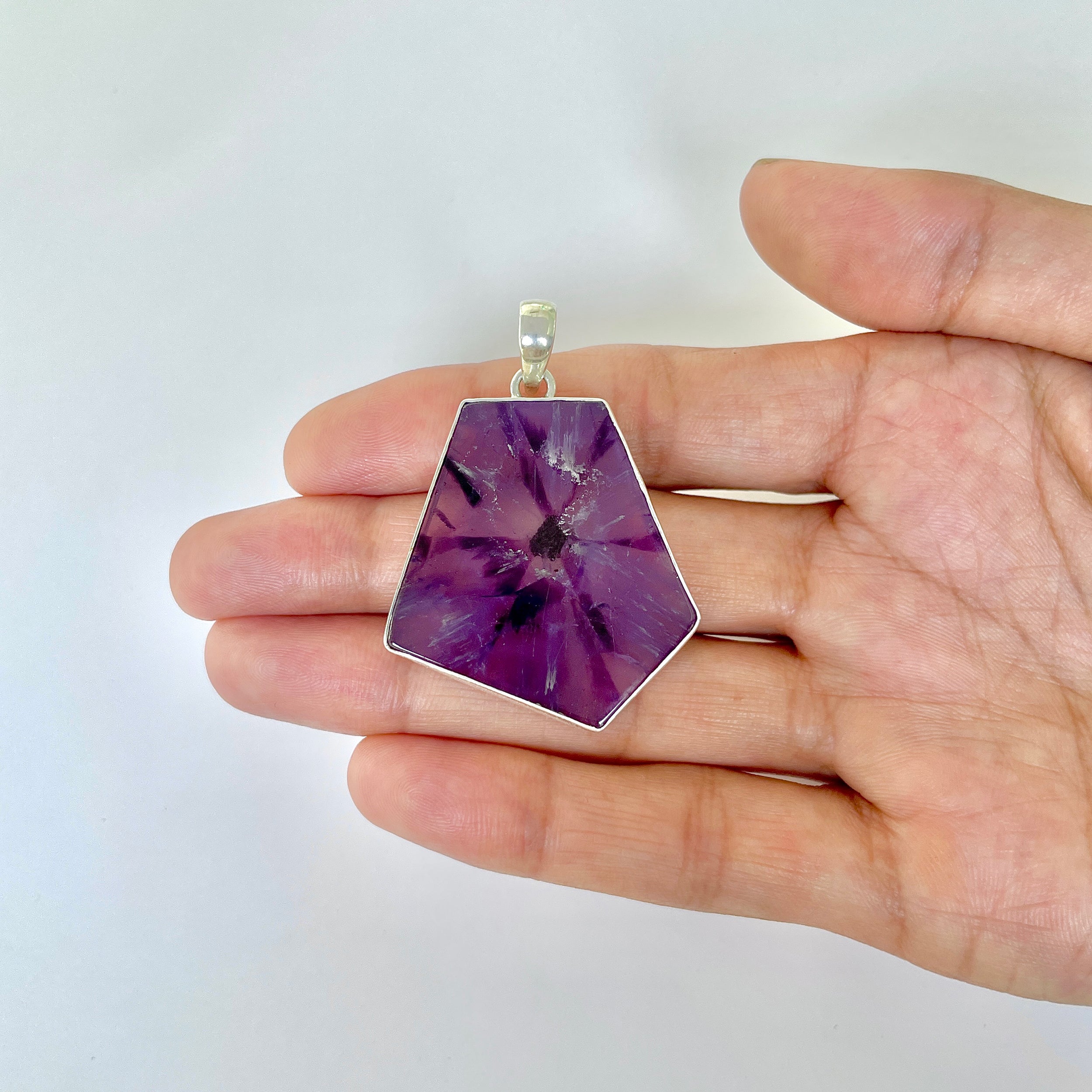 Star Amethyst Slice Pendant-(STA-1-120)