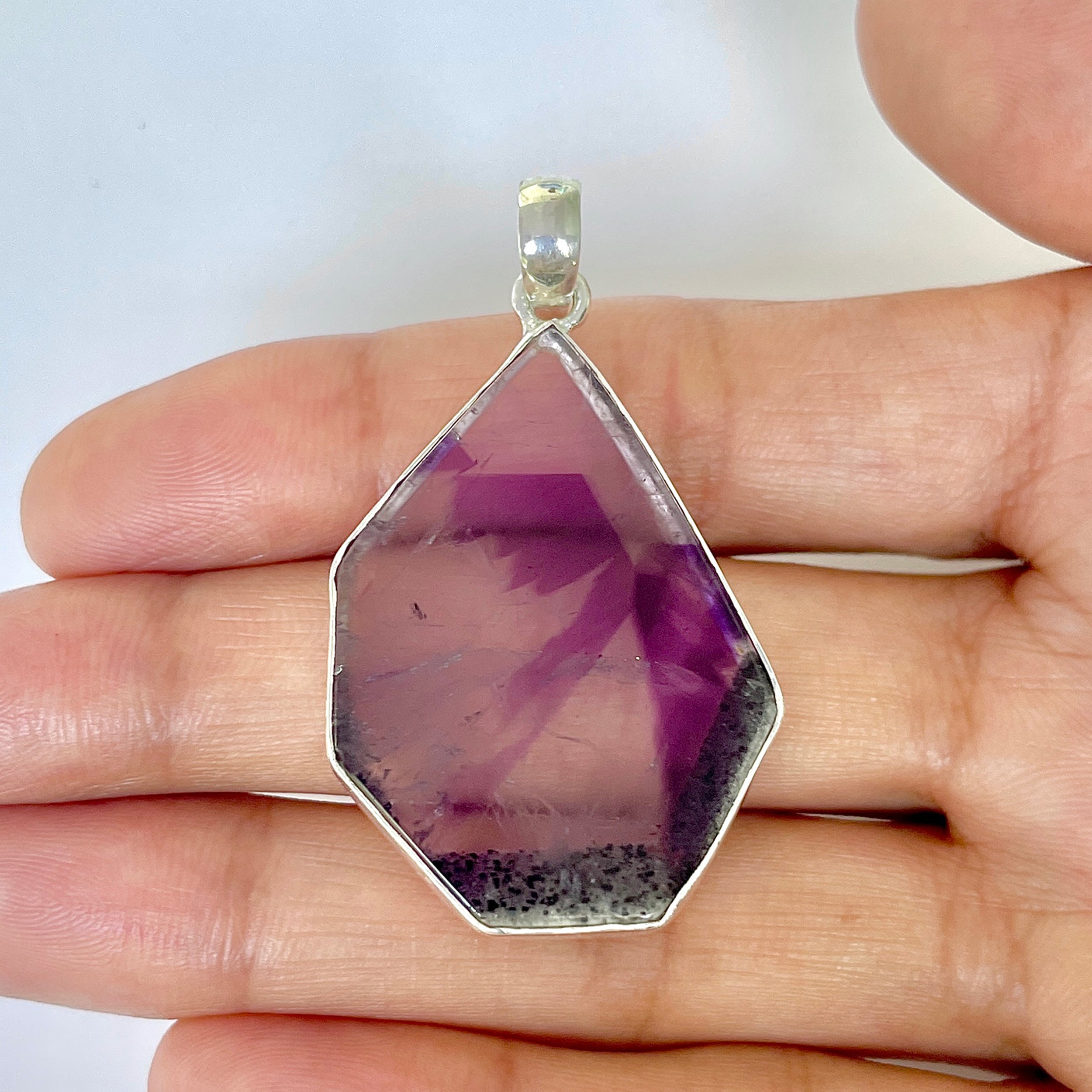 Star Amethyst Slice Pendant-(STA-1-125)